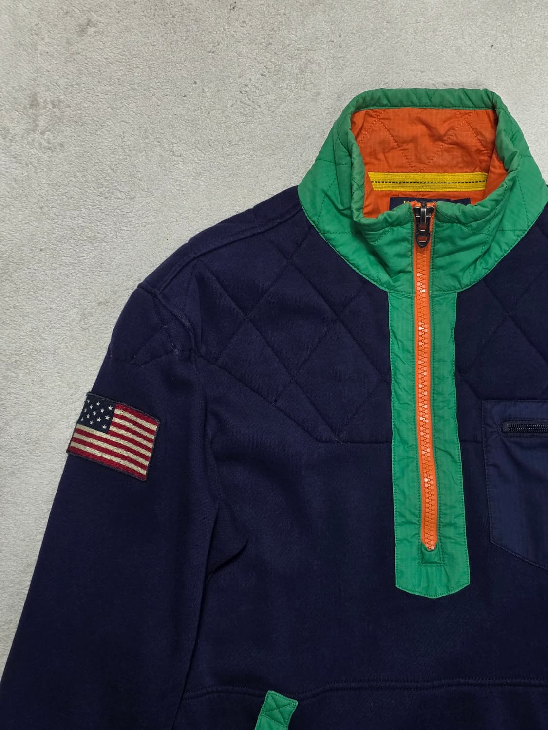 폴로랄프로렌 성조기 퀄팅 하프집업 M 상품이미지1