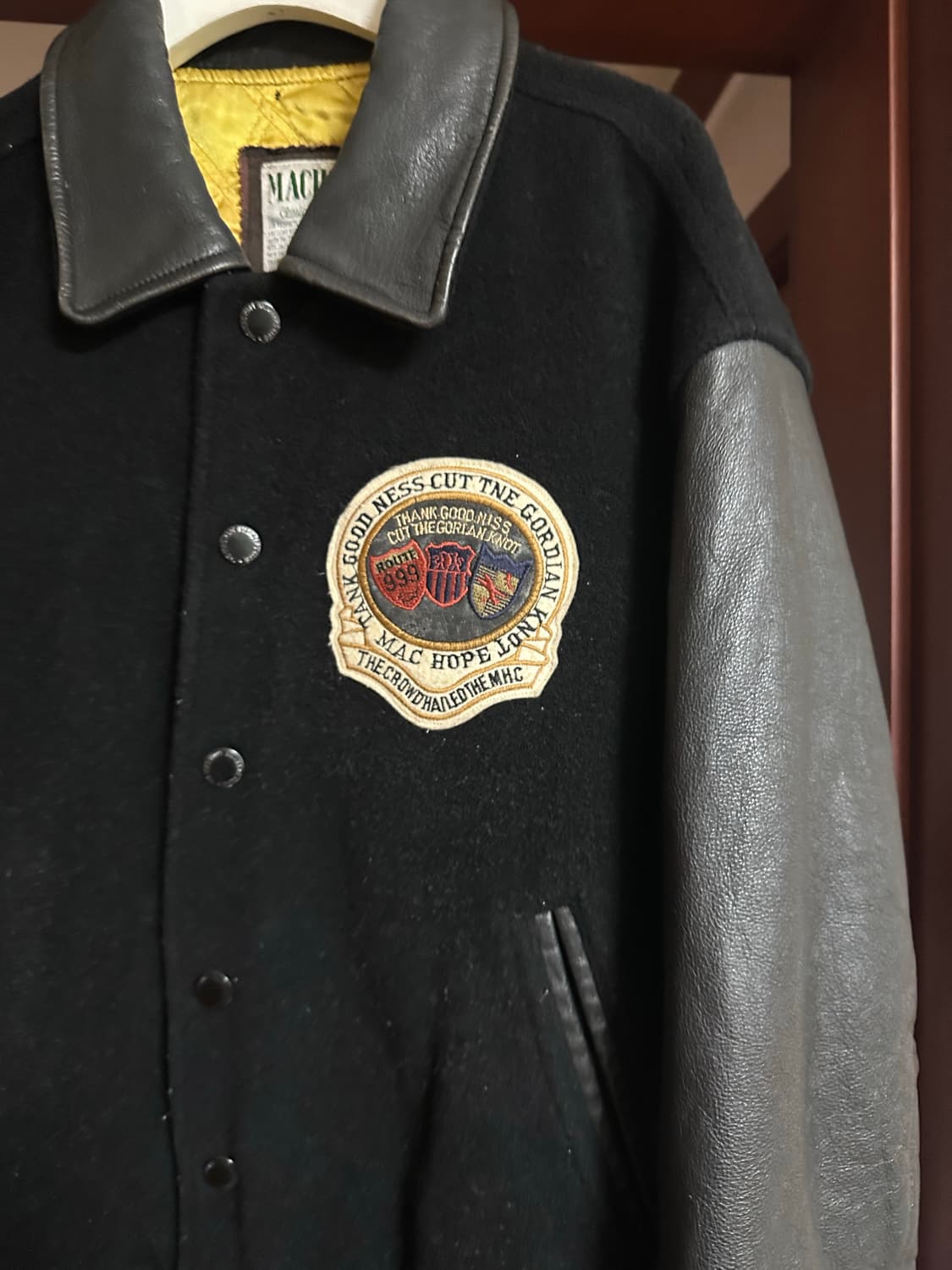 빈티지 바시티 자켓 블랙 M사이즈 상품이미지2