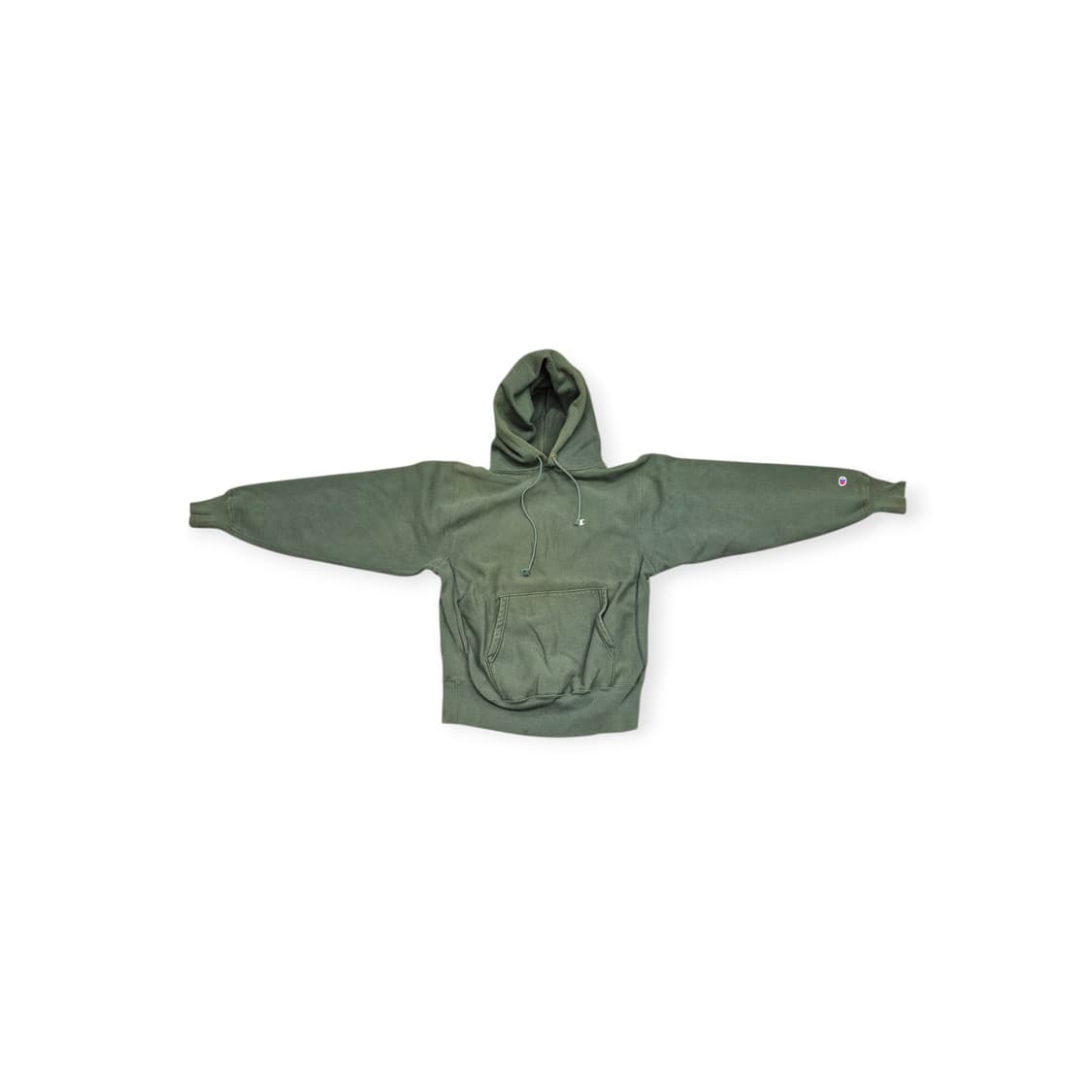 90s 챔피온 리버스위브 후드 그린 상품이미지4