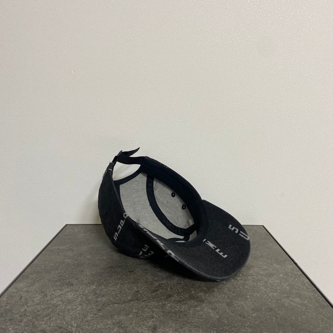 슈프림 워시드 데님 블랙 박스로고 캠프캡 모자 상품이미지7