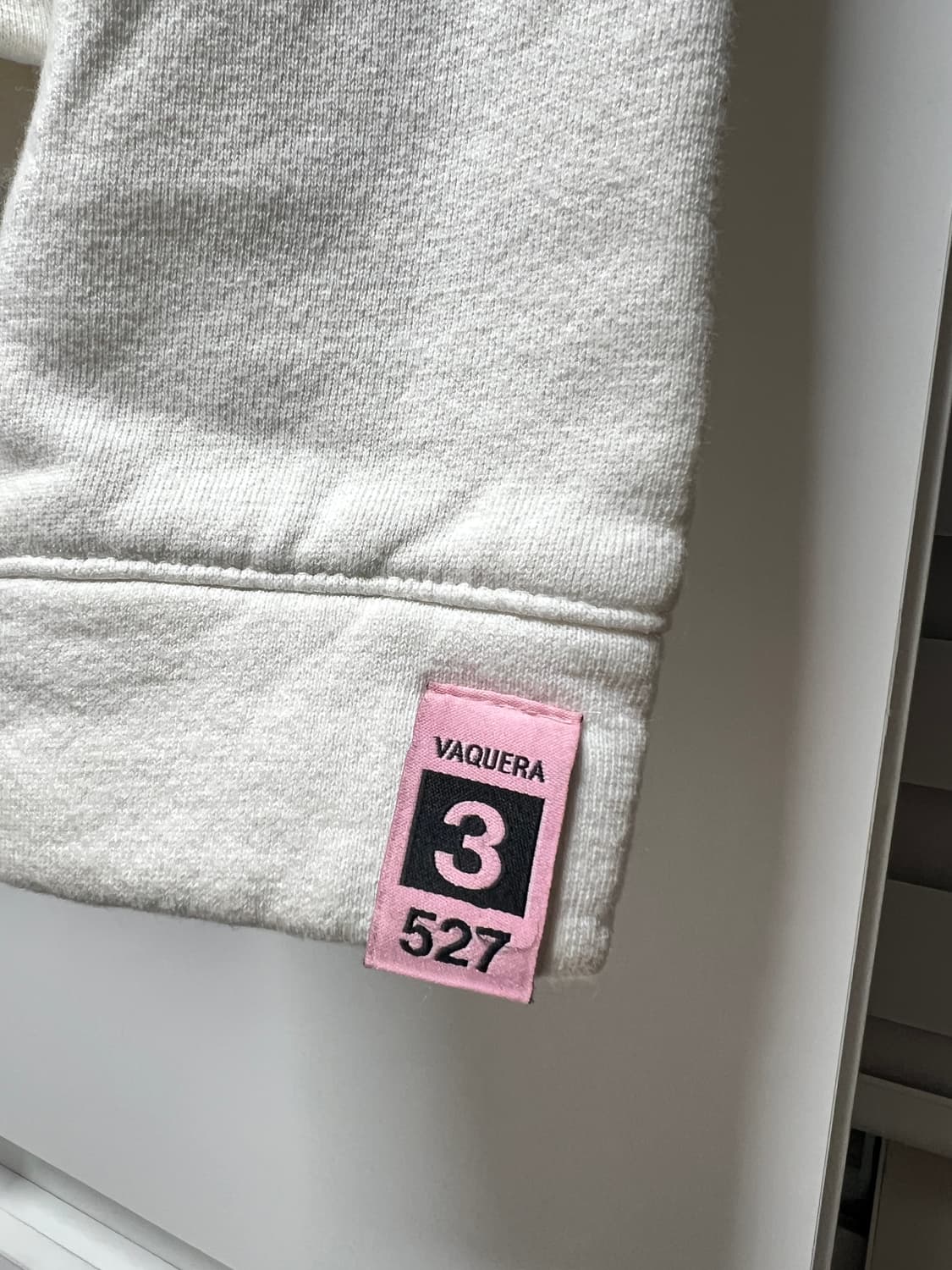 바퀘라 슈렁큰 화이트 후드집업 S 상품이미지4