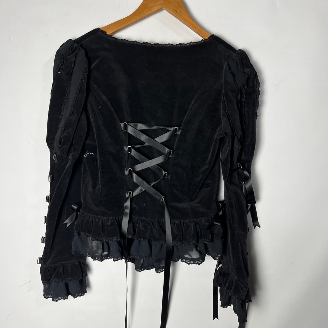 [Juliette et Justine] 고딕 로리타 아일렛 벨벳 자켓 상품이미지2