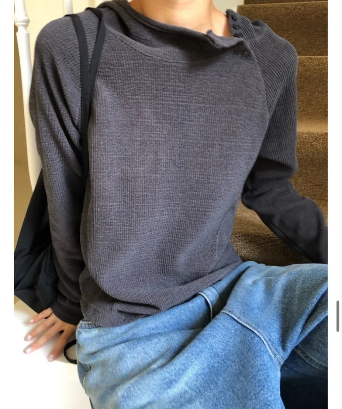 슬로 골지 후드 상품이미지2