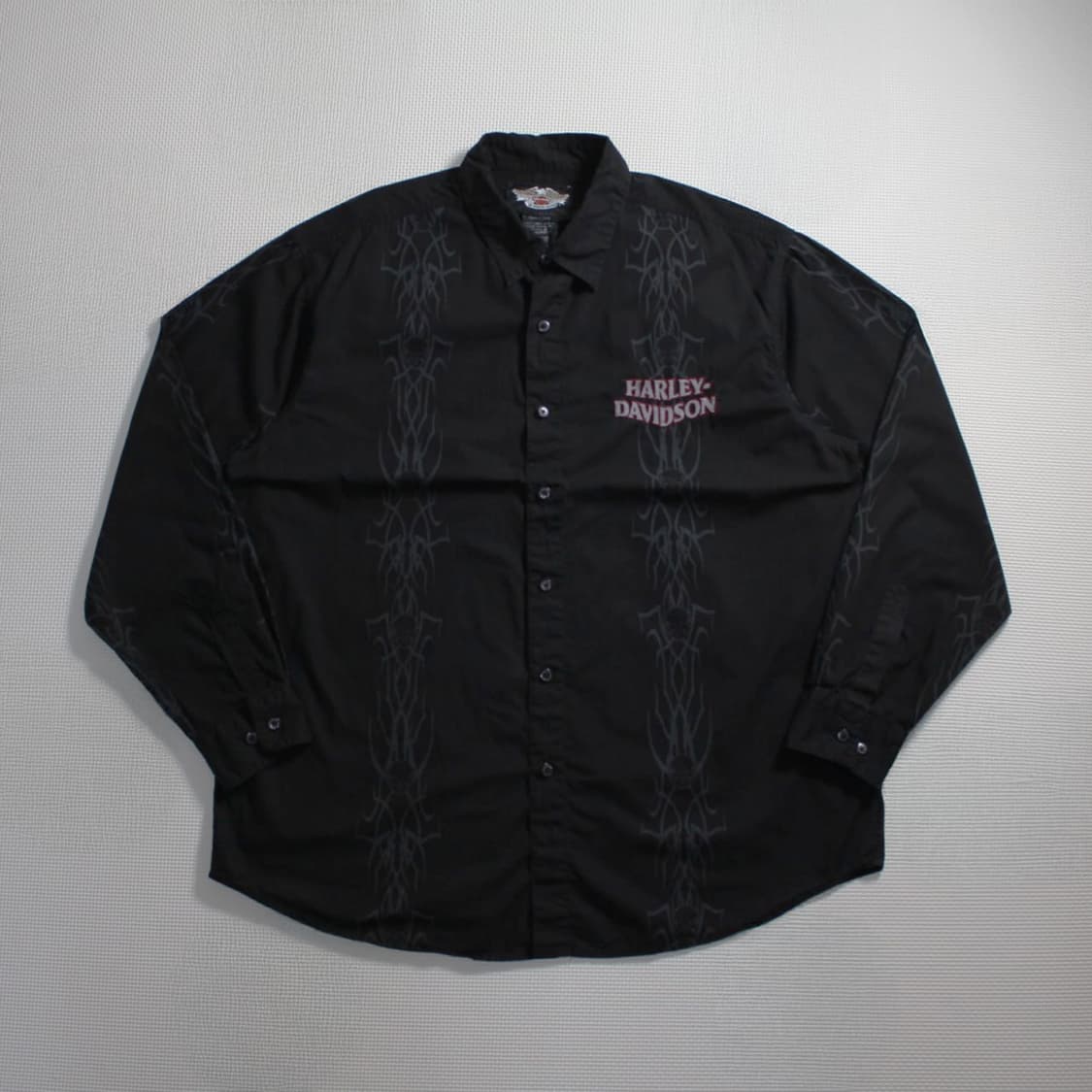 06's Harley-Davidson 할리 데이비슨 트라이벌 스컬 셔츠 상품이미지1