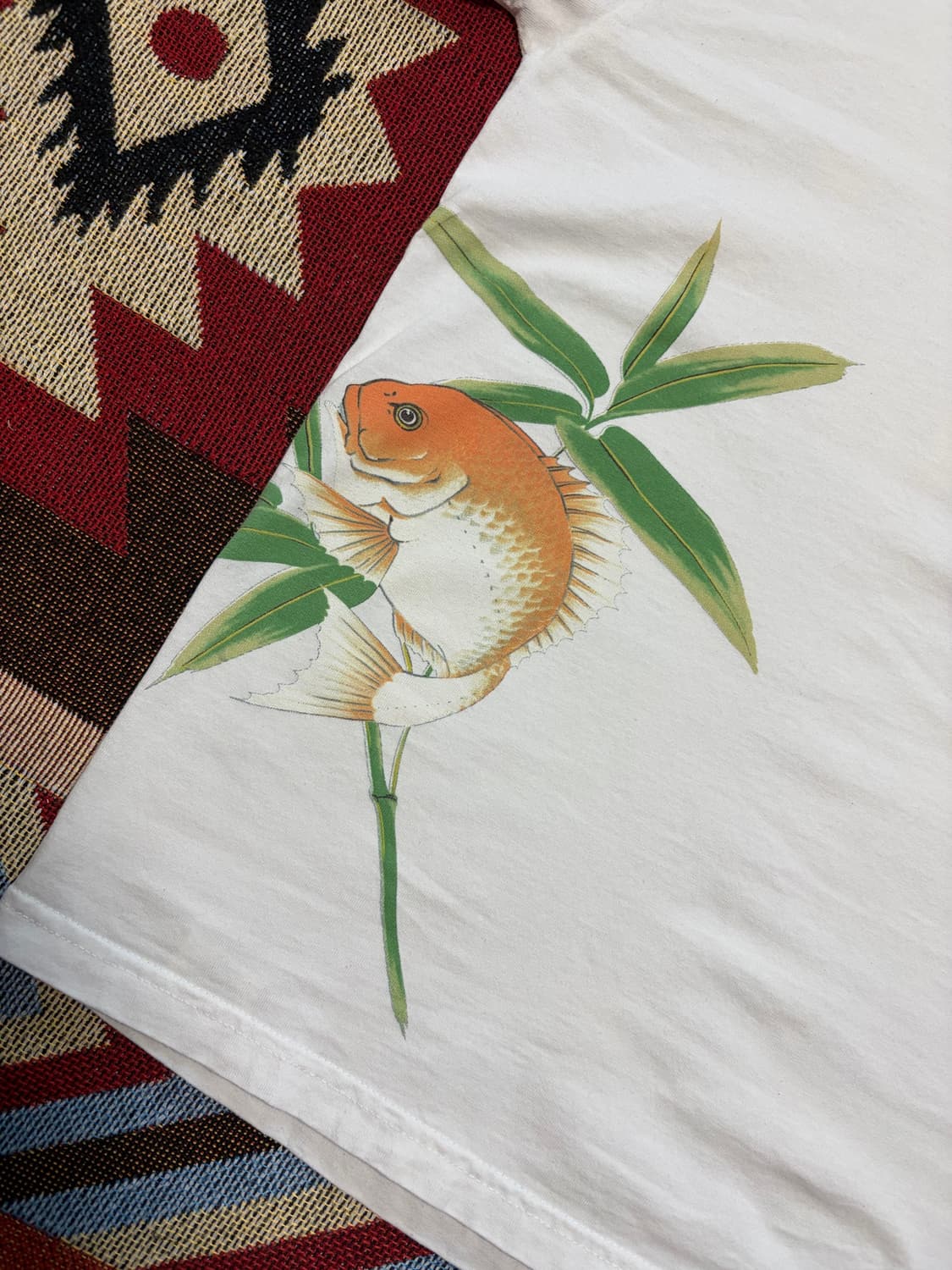 100)Sun surf red snapper 프린팅 반팔 티셔츠 상품이미지3