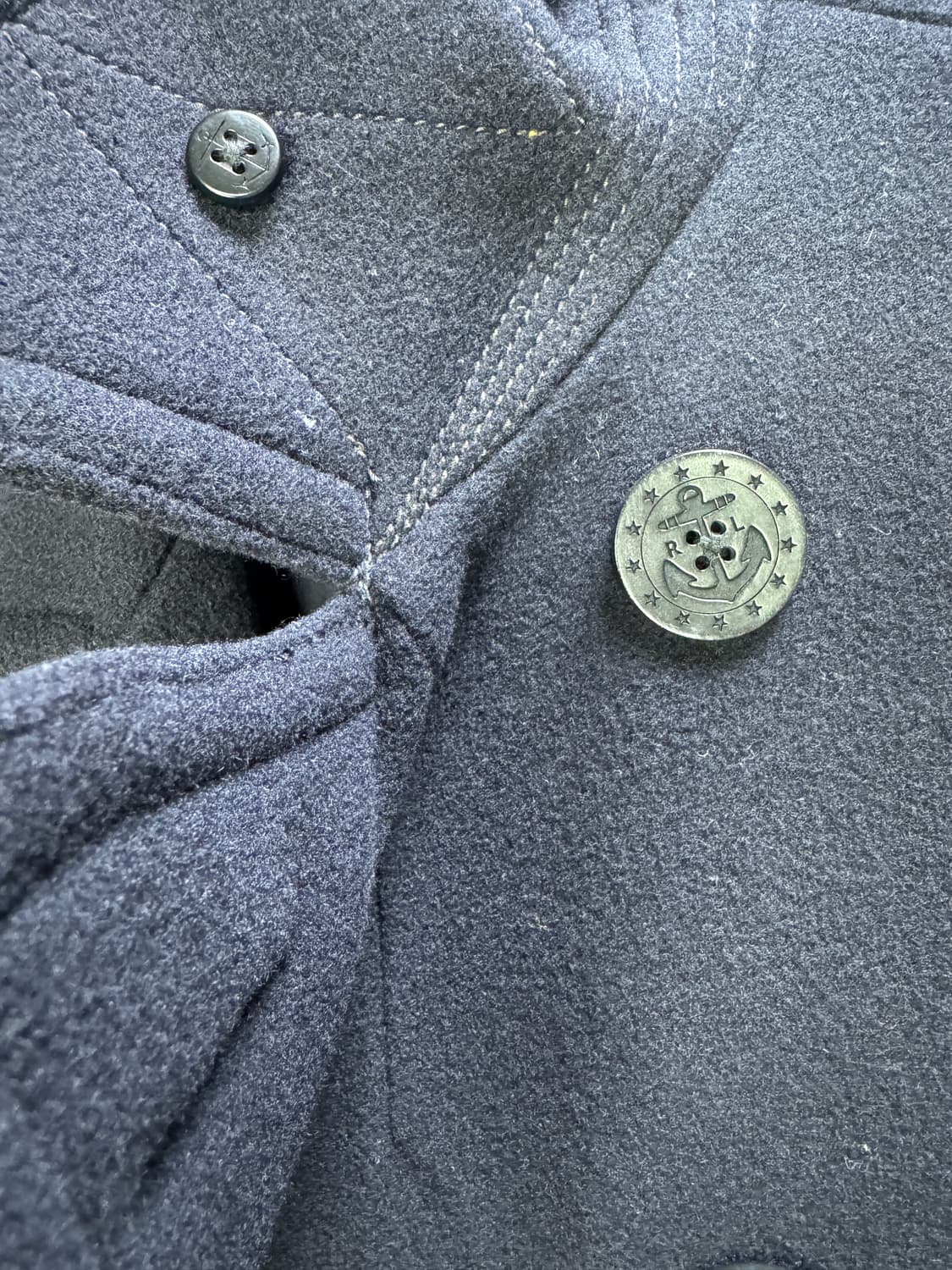 빈티지 폴로 랄프로렌 POLO RALPHLAUREN 울 피코트 네이비 L 상품이미지3