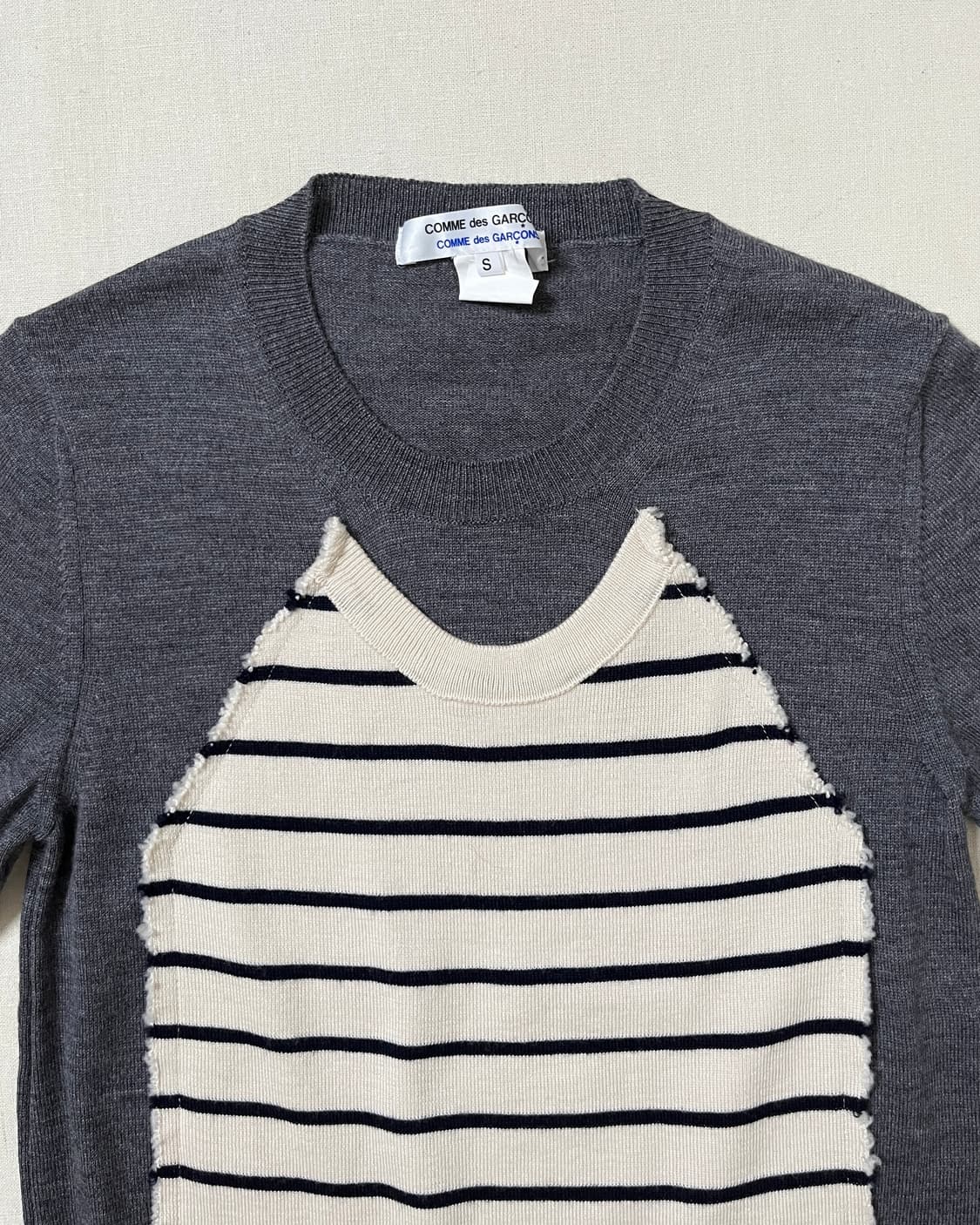 꼼데가르송 스트라이프 패치 니트 conme des garcons 상품이미지8