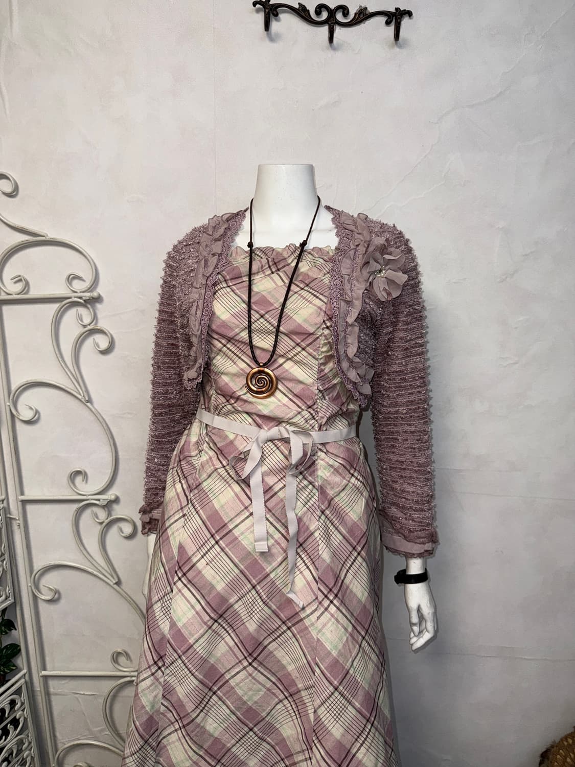Axes Femme lavender crop tweed bolero cd 상품이미지5