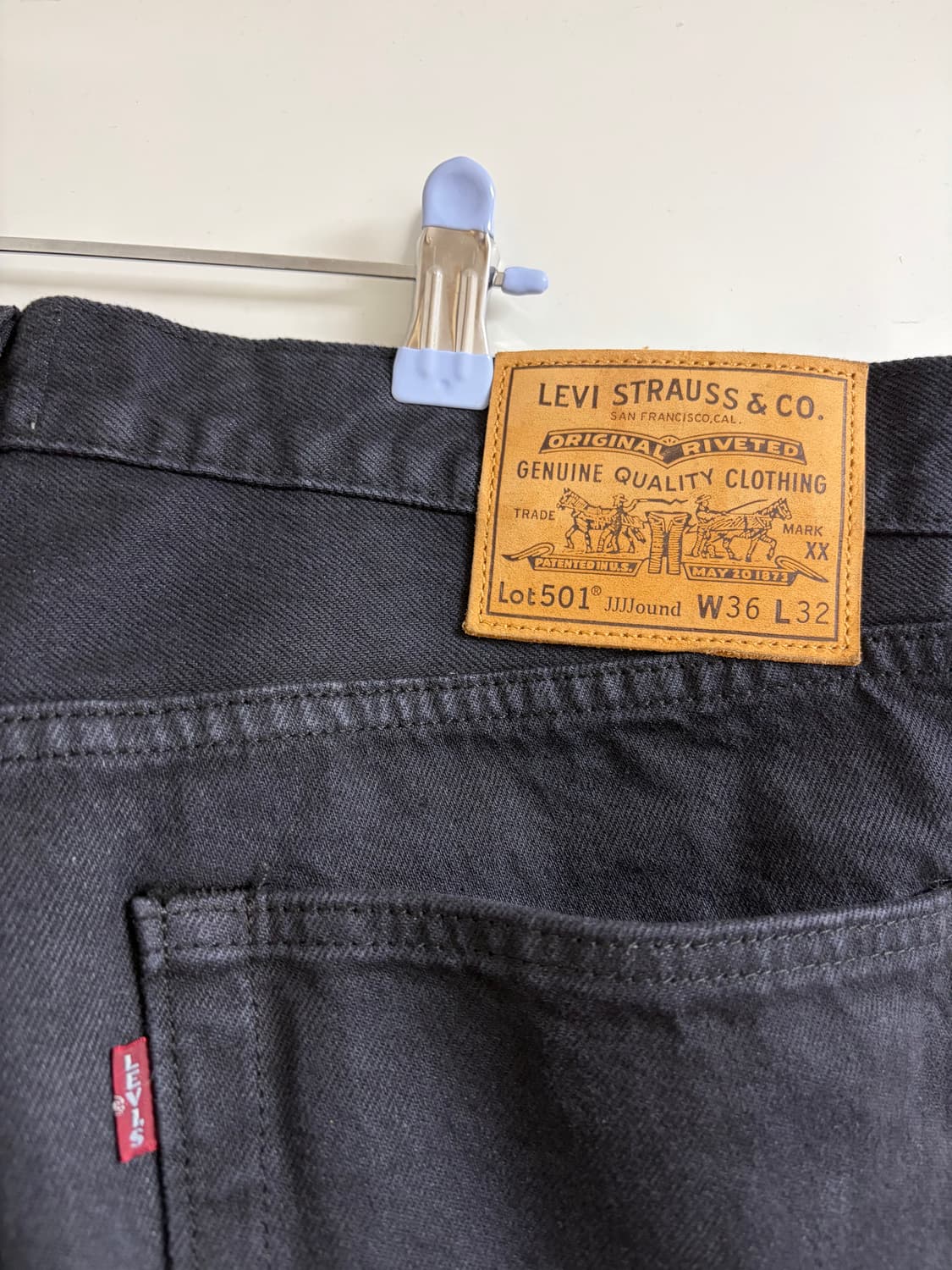 리바이스 501 자운드 블랙 데님 상품이미지6