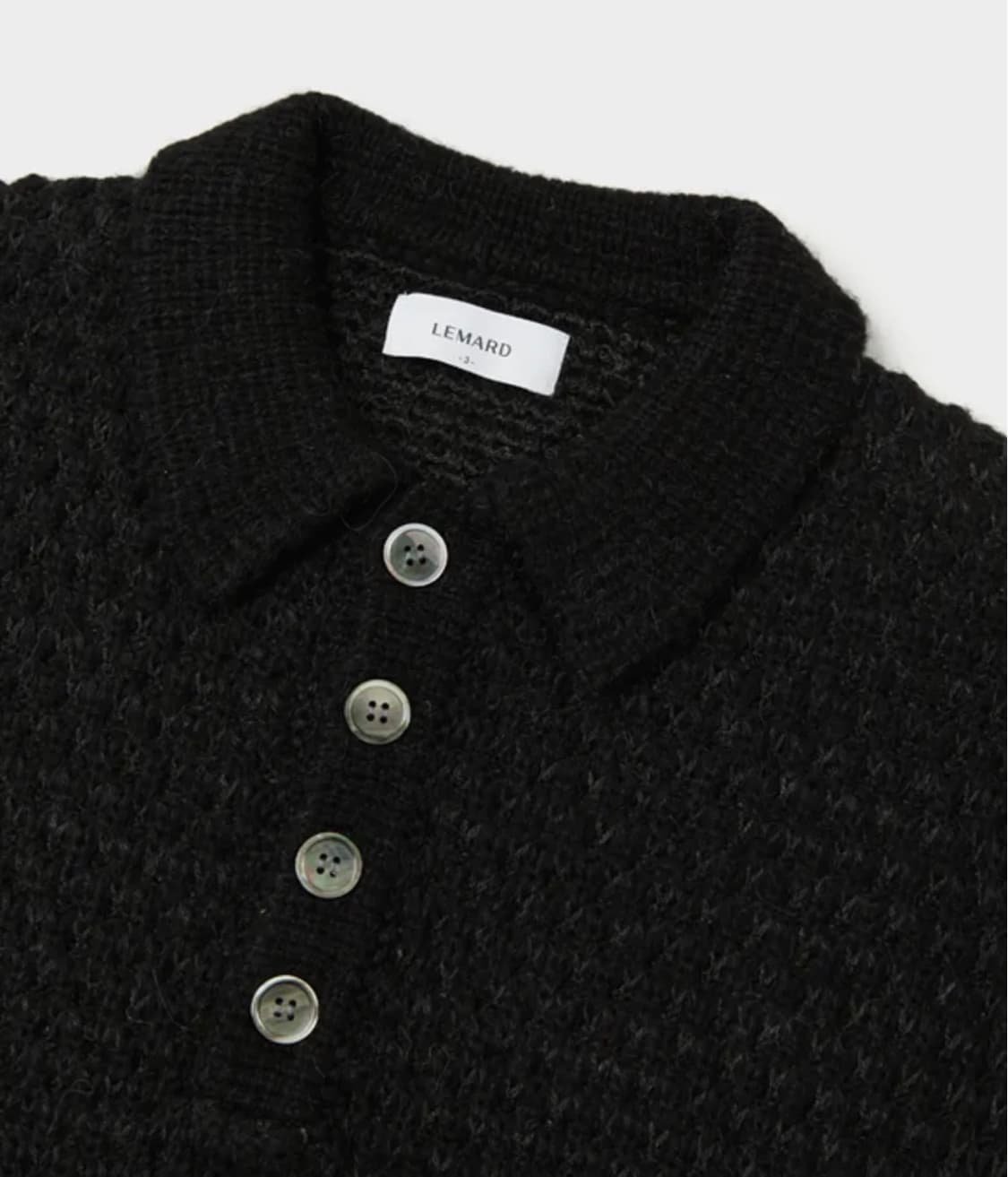 르마드 아란 울 PK니트 블랙(2size) 폴로니트/인템포무드/밀로/쿠어 상품이미지1