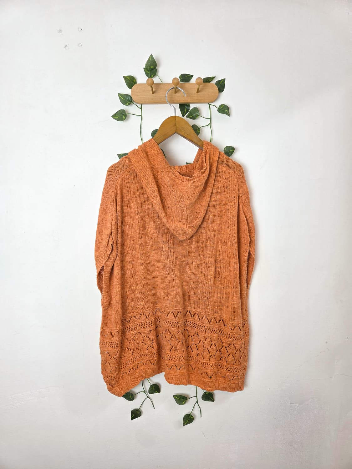 오렌지 후드 케이프 가디건 상품이미지4