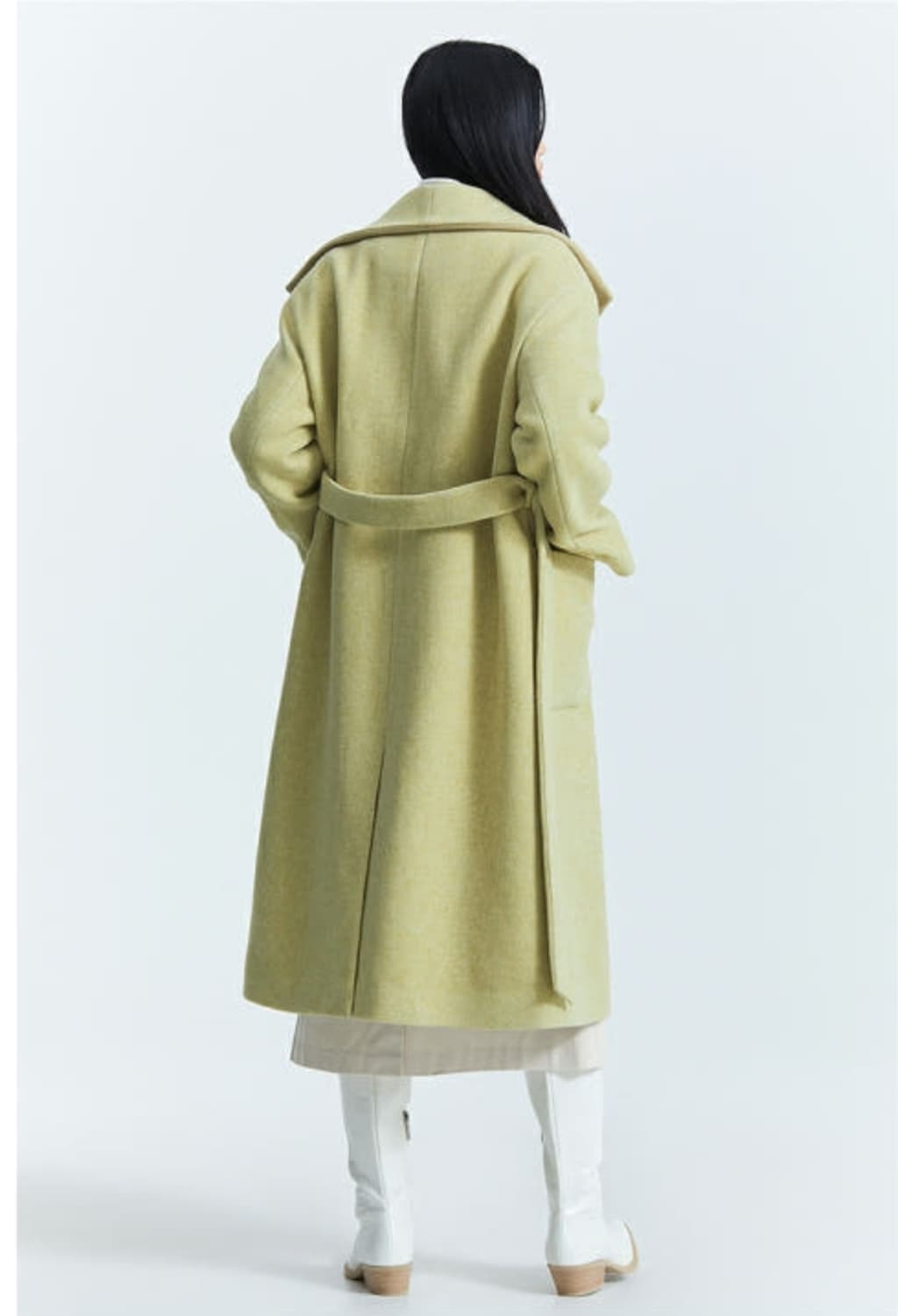 미쏘 MIXXO 카라 변형 빅카라 벨티드코트 (라이트그린)s사이즈 새제품 상품이미지6