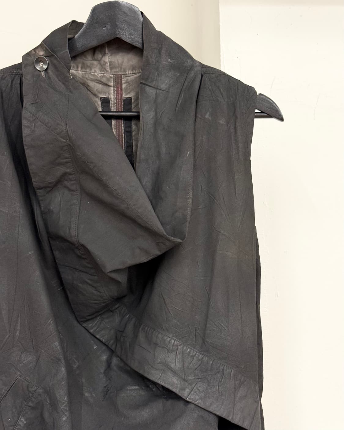 릭 오웬스 다크쉐도우 11ss 블랙 드레이프 베스트 상품이미지4