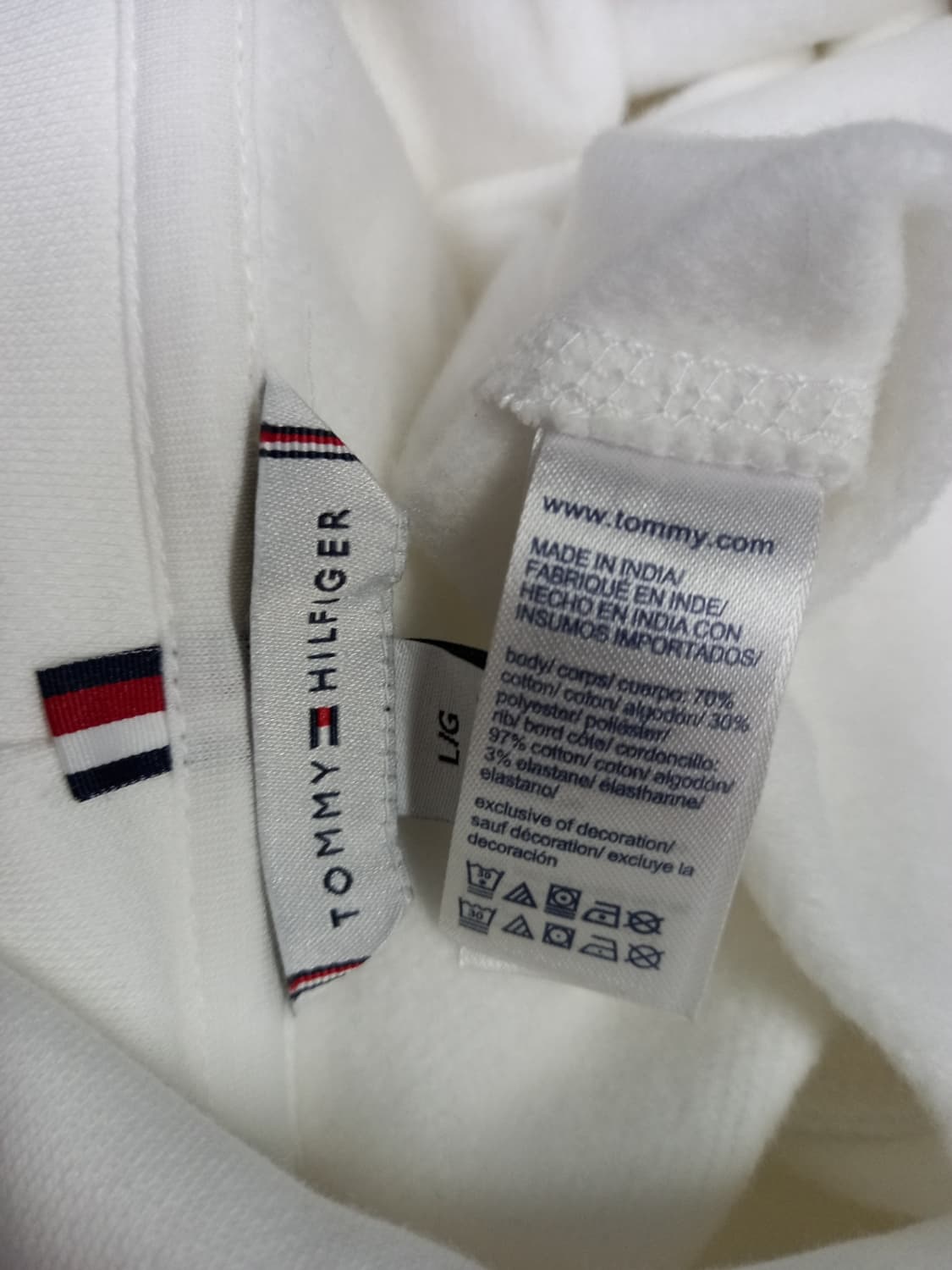 새 타미힐피거 남성 춘추동 약기모 후드맨투맨 L 상품이미지10