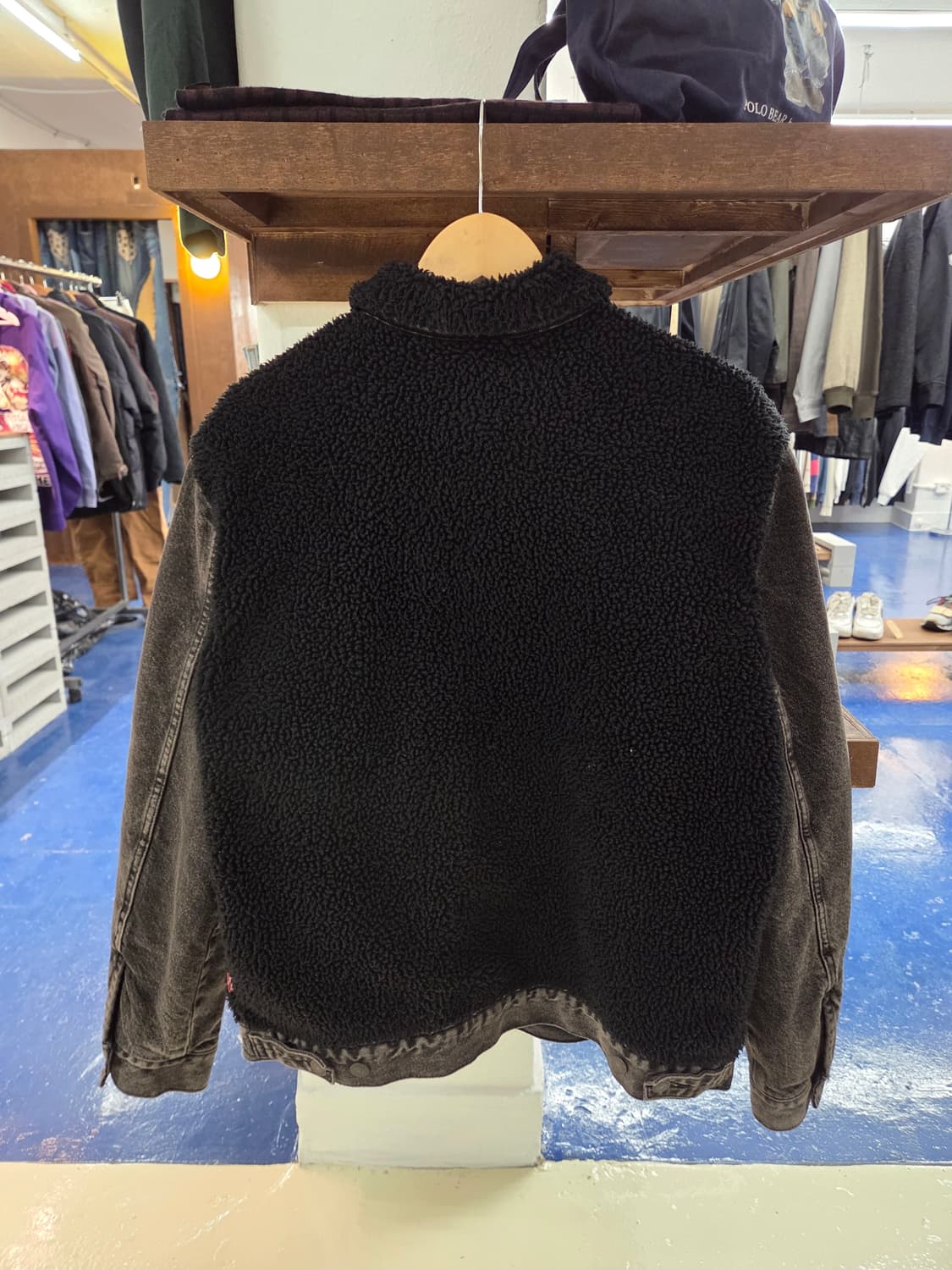 Levis 리바이스 쉐르파 블랙 데님 자켓 상품이미지5