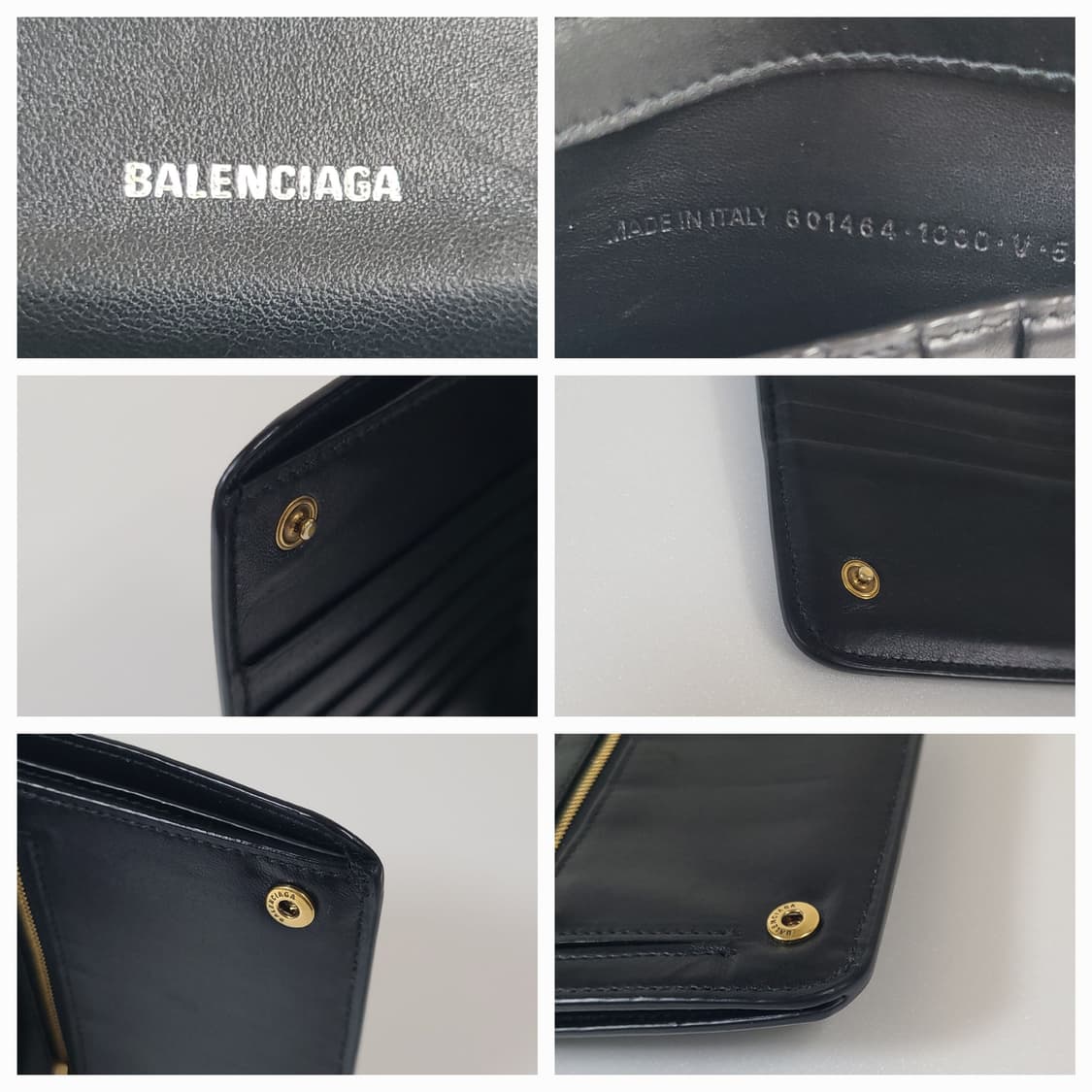 발렌시아가 BB로고 레더 미듐 블랙 여성 반지갑 상품이미지10