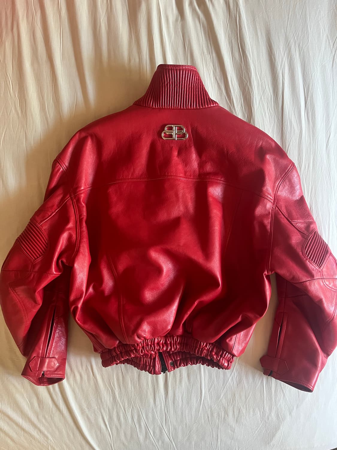 발렌시아가 FW19 BB 로고 biker leather Jacket 상품이미지4