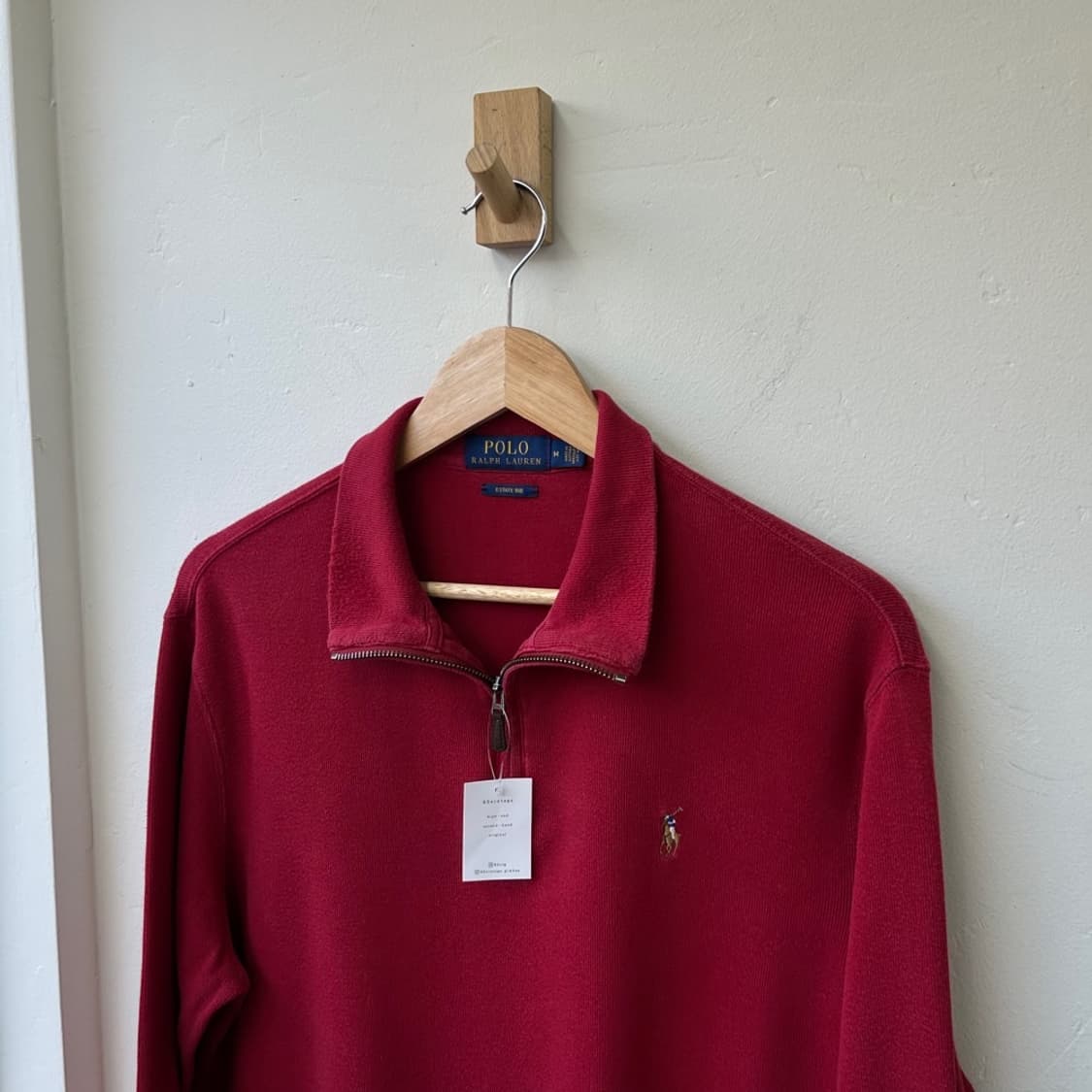 15816 - 폴로 랄프로렌 레드 반집업 니트  상품이미지1