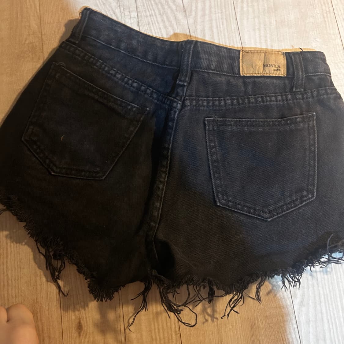 빈티지 밀리터리 블랙 데님 쇼츠 상품이미지2