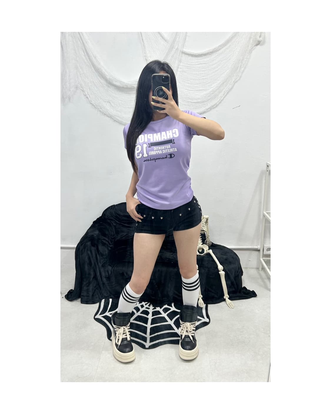 CHAMPION AUTHENTIC PURPLE T-SHIRT 상품이미지1