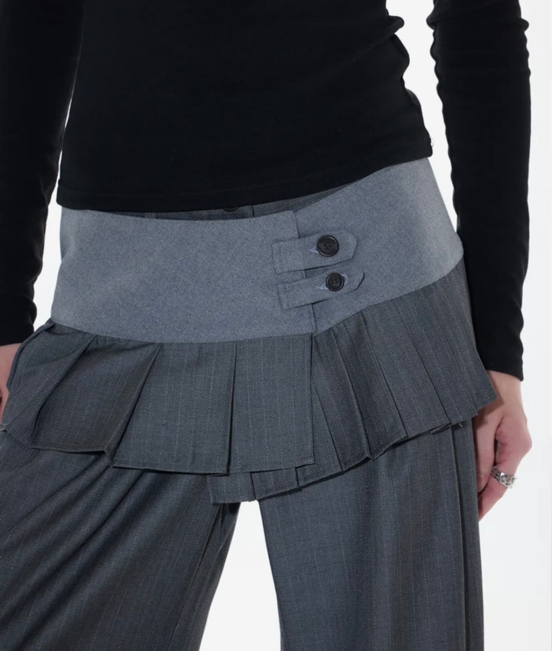 새상품)라틴제-L14 PLEATS WRAP SET (GRAY) 상품이미지4