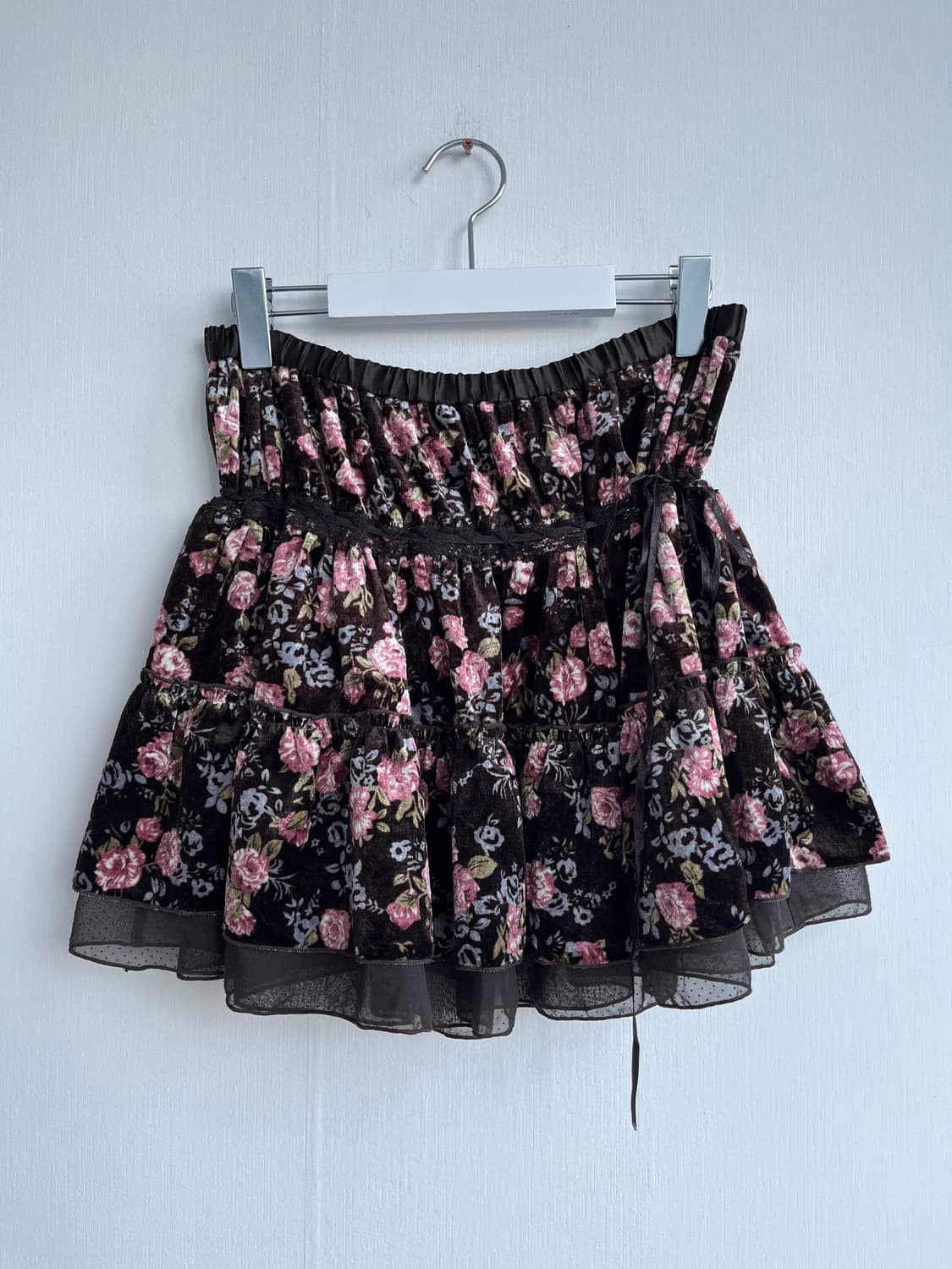 CHARMBERRYTIC 벨벳 스커트 상품이미지1