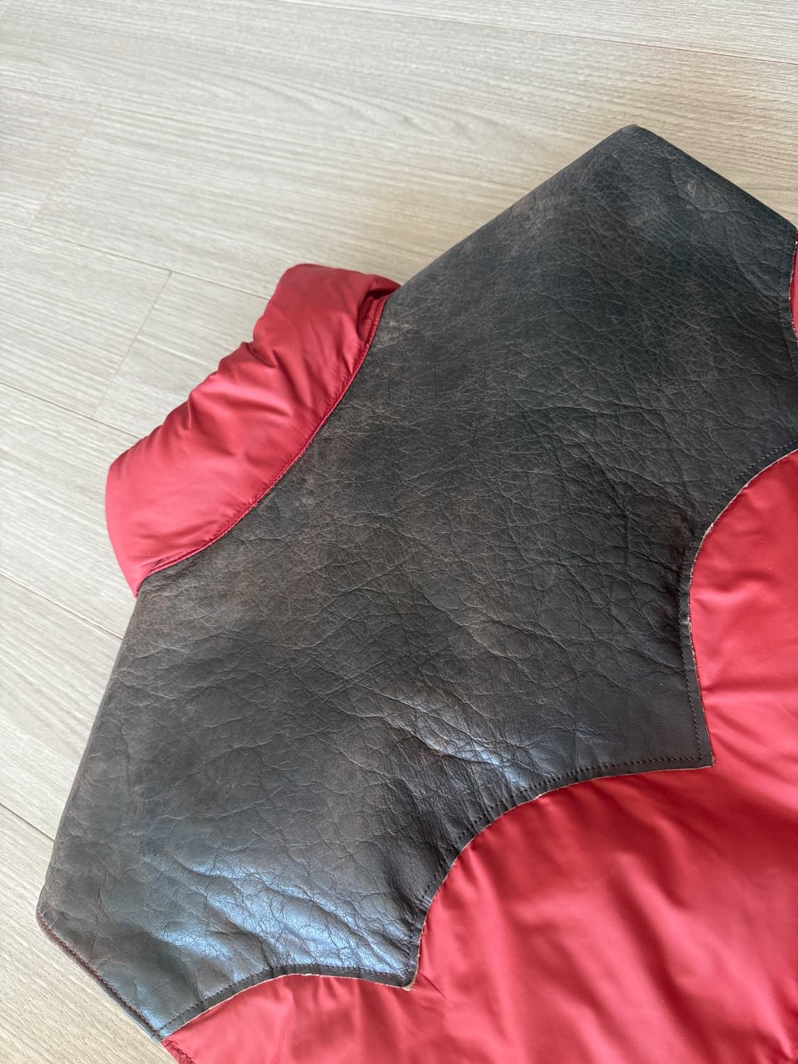 예전모델 rrl 더블알엘 레더 요크 퀄팅 베스트 레드 M 상품이미지10