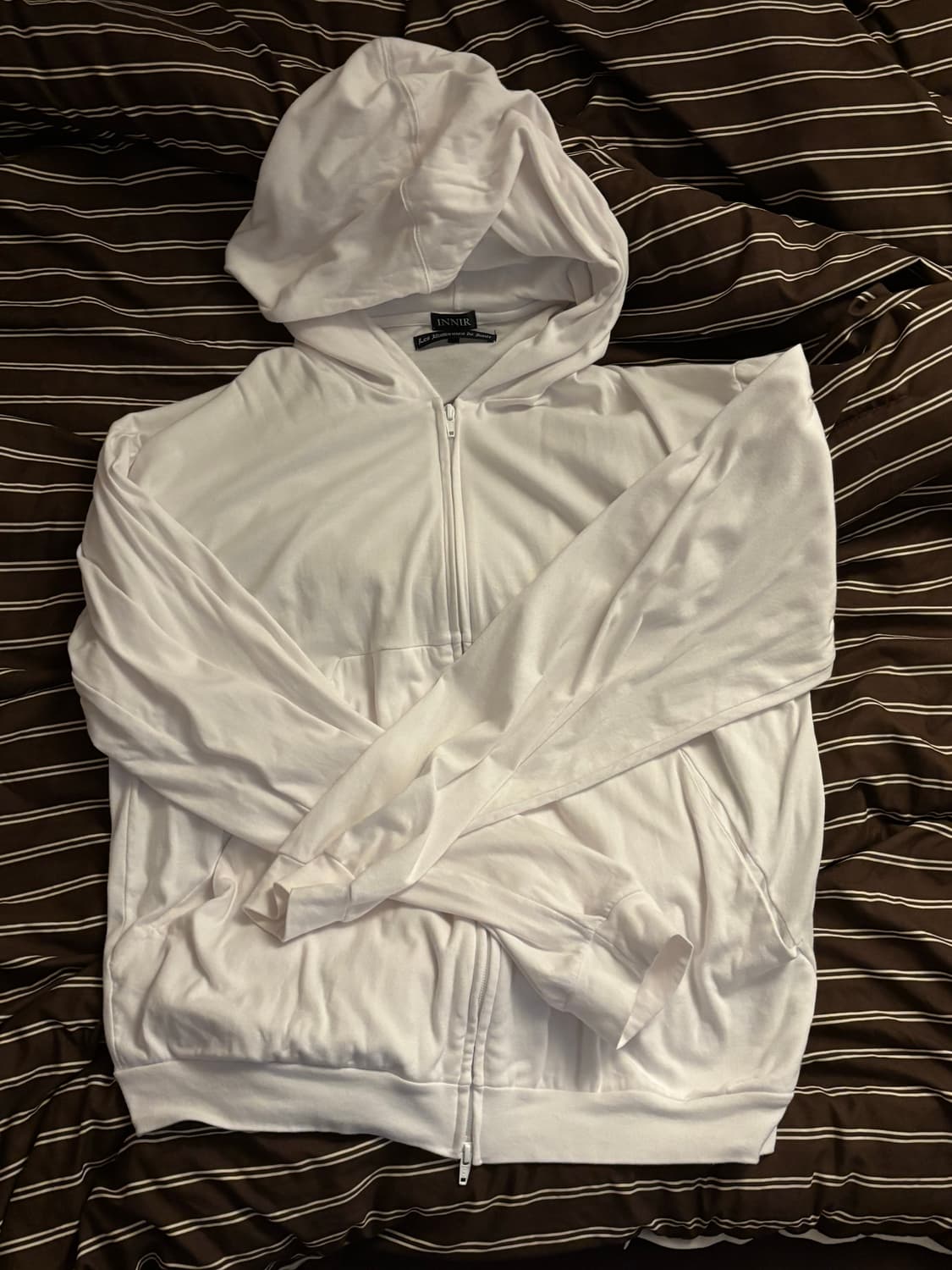 innir 스웻집업 화이트 상품이미지1