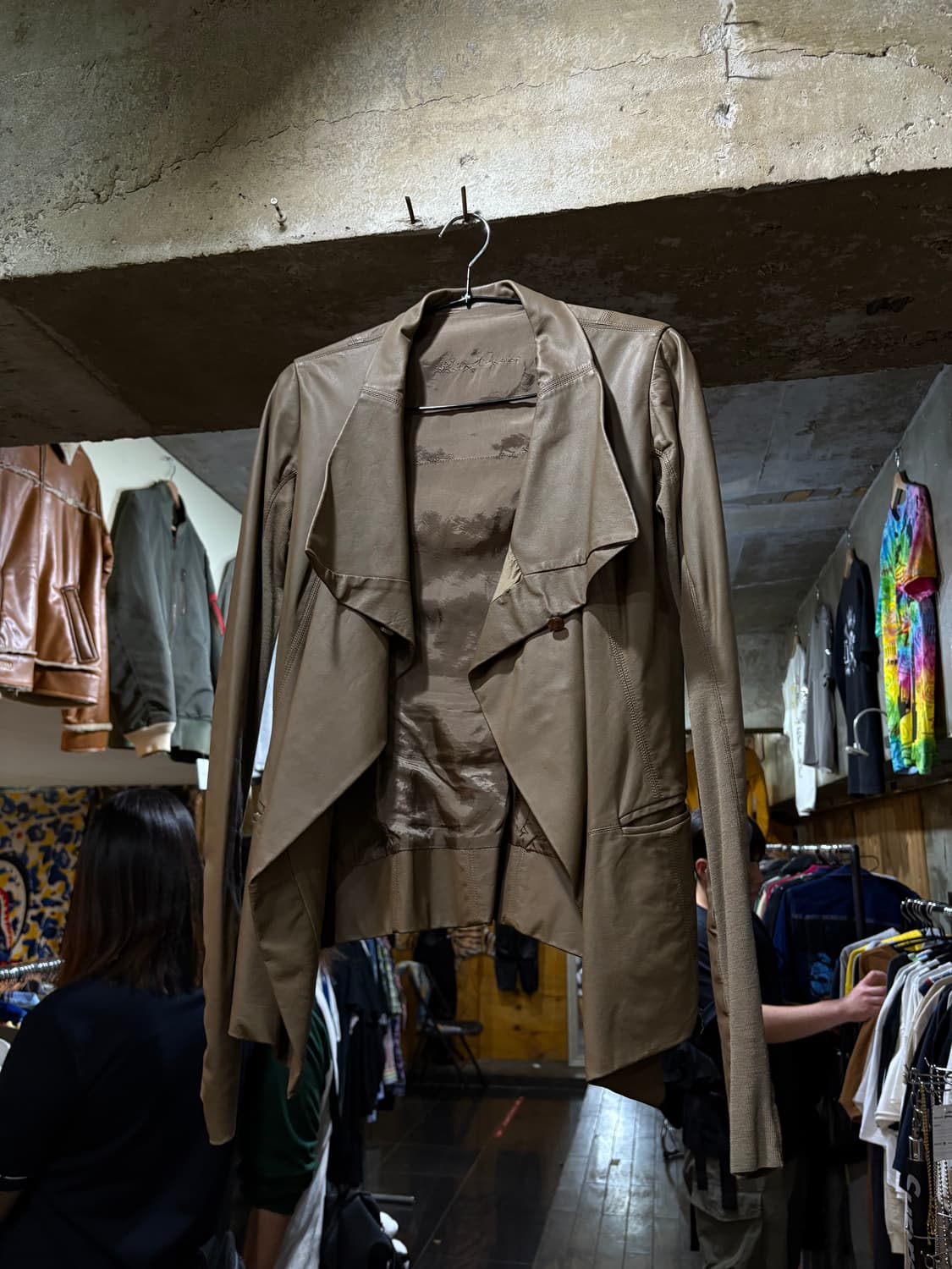Rick Owens 릭오웬스 여성 비대칭 레더 자켓 상품이미지1