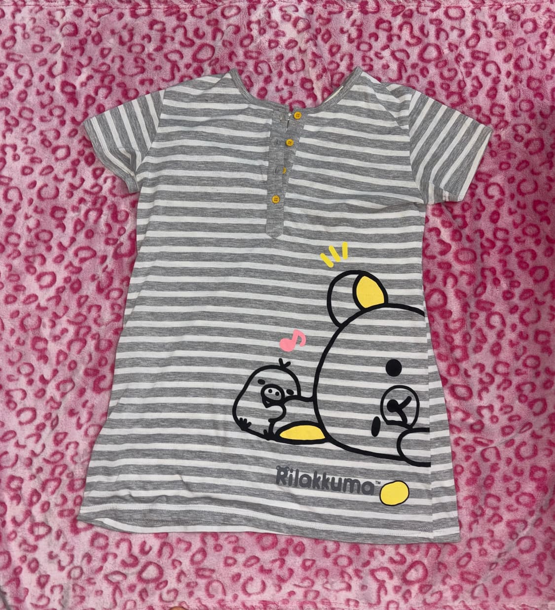 리락쿠마 스트라이프 반팔 티셔츠 상품이미지1