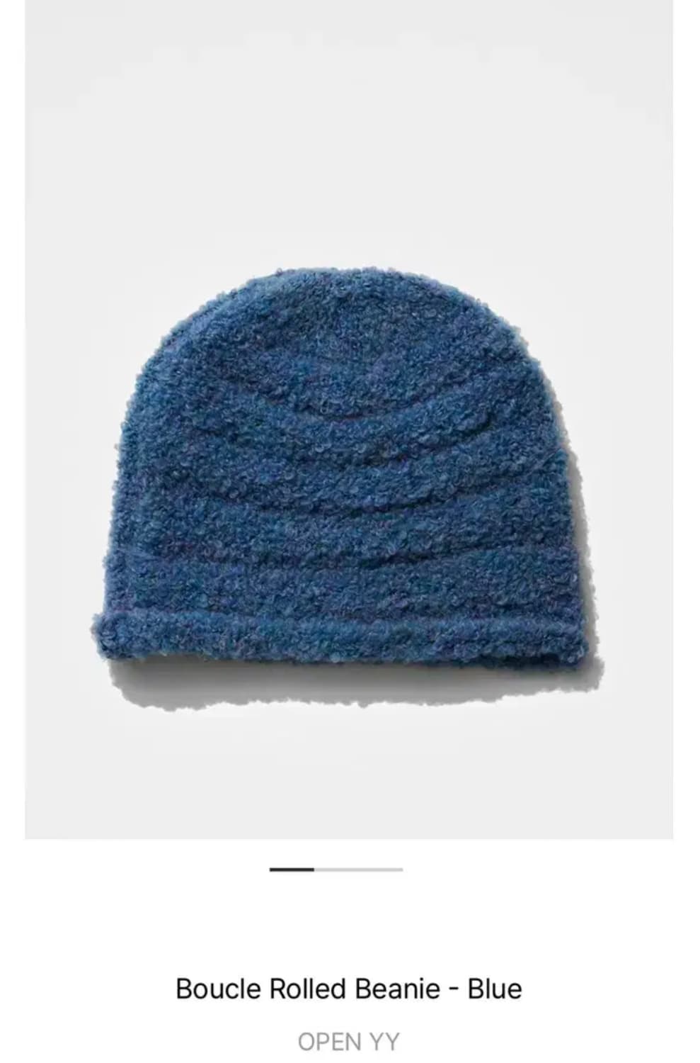 오픈와이와이 부클 롤드 비니 블루 상품이미지1