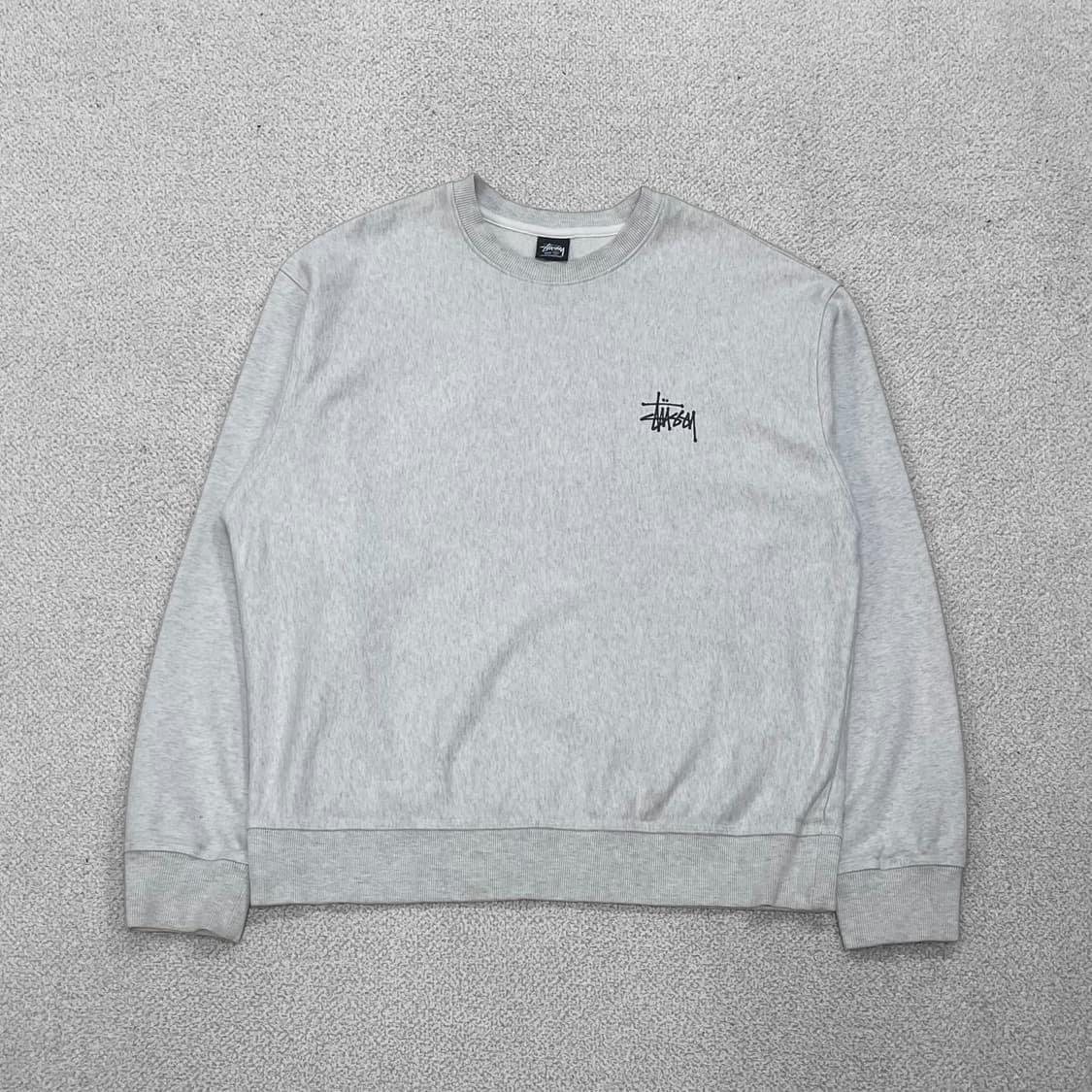 스투시 Stussy 베이직 로고 크루넥 맨투맨 그레이 상품이미지2