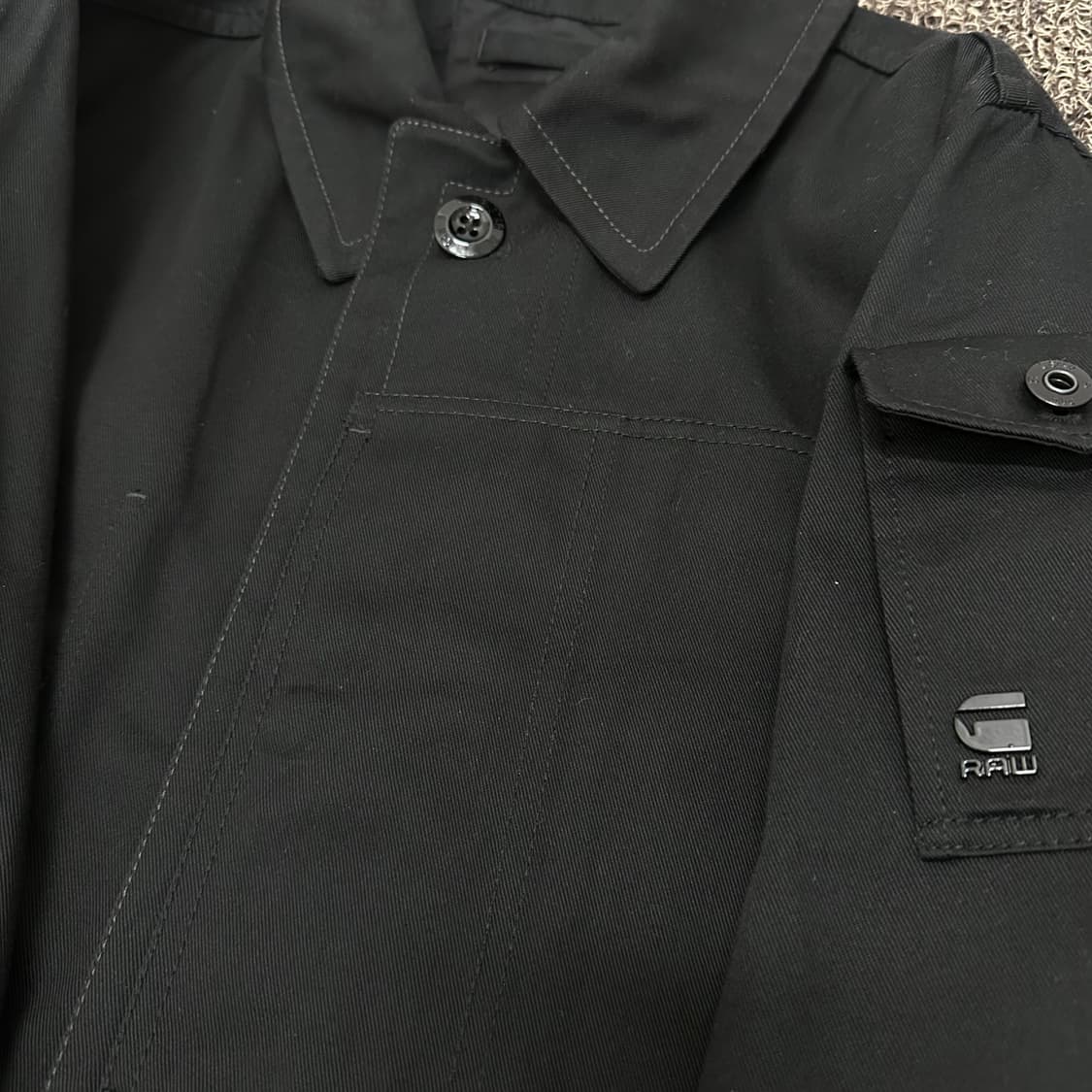 G-Star 지스타 유기농 코튼 롱 코트 블랙 M 상품이미지3