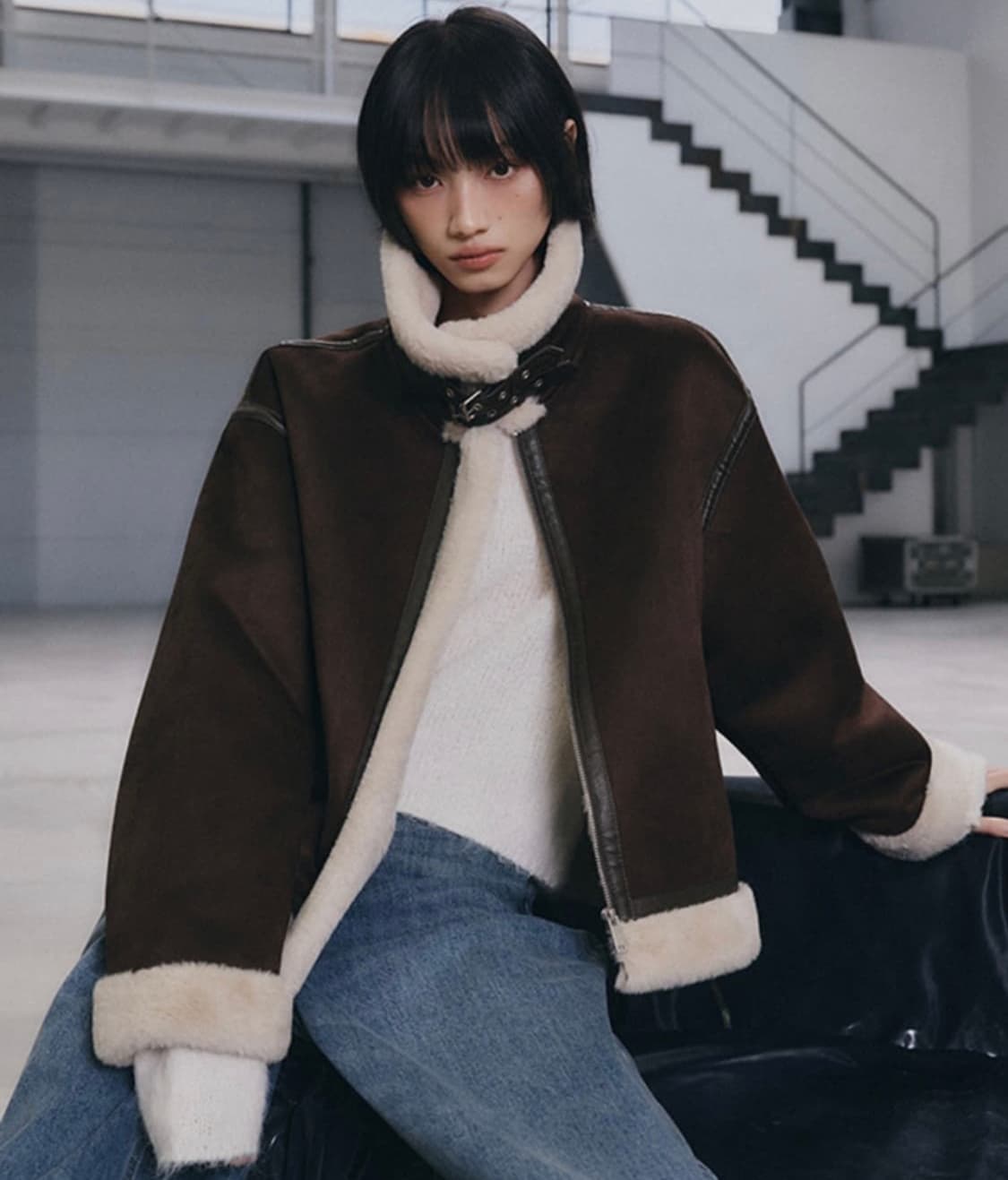 미쏘 스탠카라 무스탕 브라운s 상품이미지1