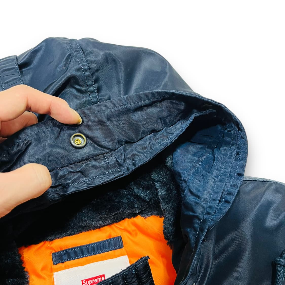 슈프림 ARC 로고 N-3B 네이비 후디 민트급 카파 상품이미지8