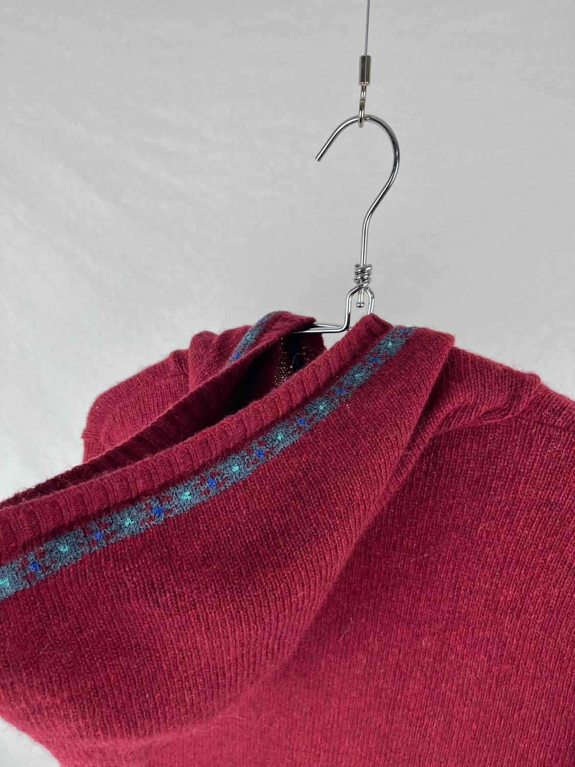 Vintage(japan made) 아즈텍패턴 니트 후디 상품이미지6