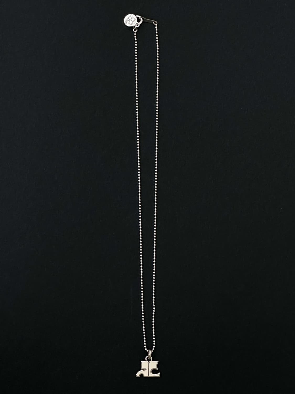 courreges / 꾸레쥬 실버 950 빅로고 목걸이  상품이미지7