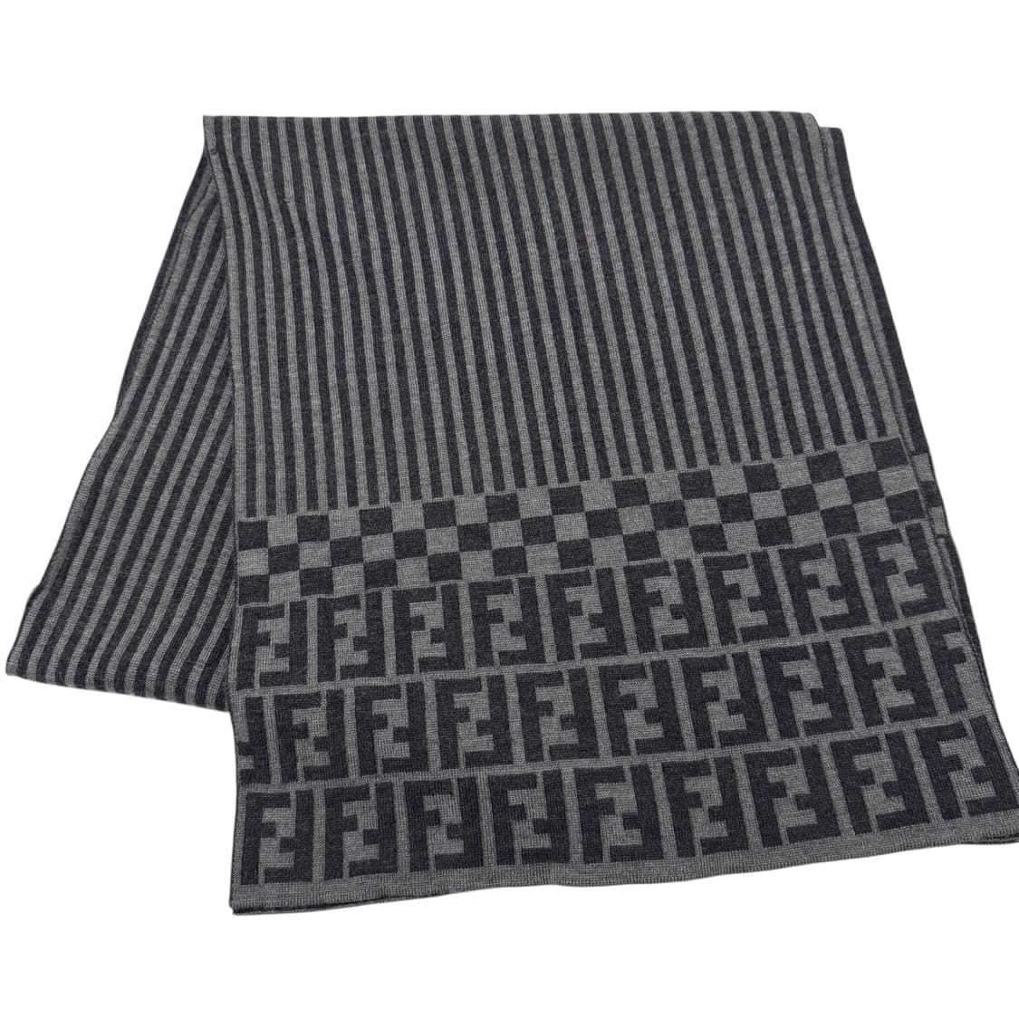 정품 펜디 쥬카 양면 그레이 머플러 상품이미지3