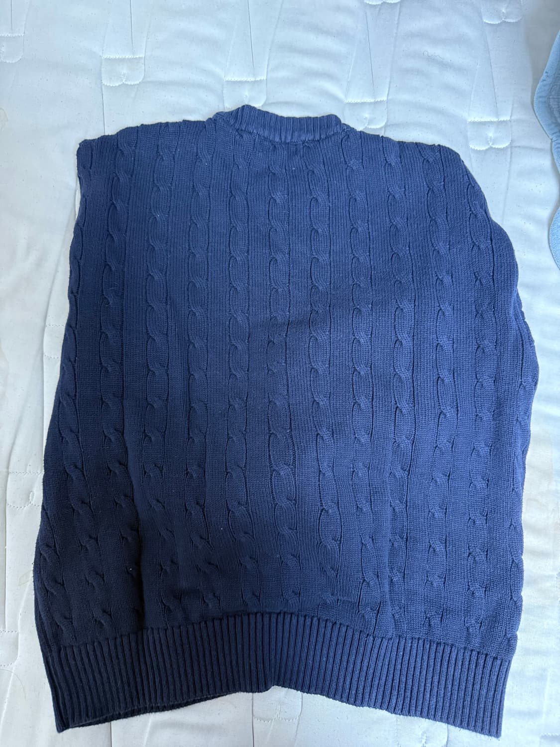 예일 케이블 라운드 네이비 니트 상품이미지2