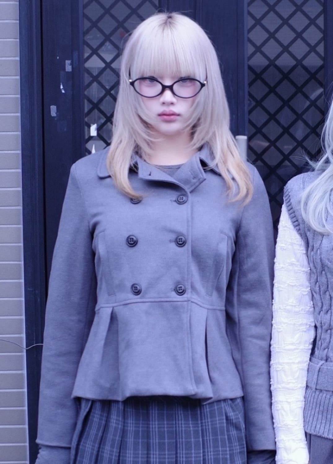 유피 핀턱 더블 숏 코트 (2color) 새상품 상품이미지1