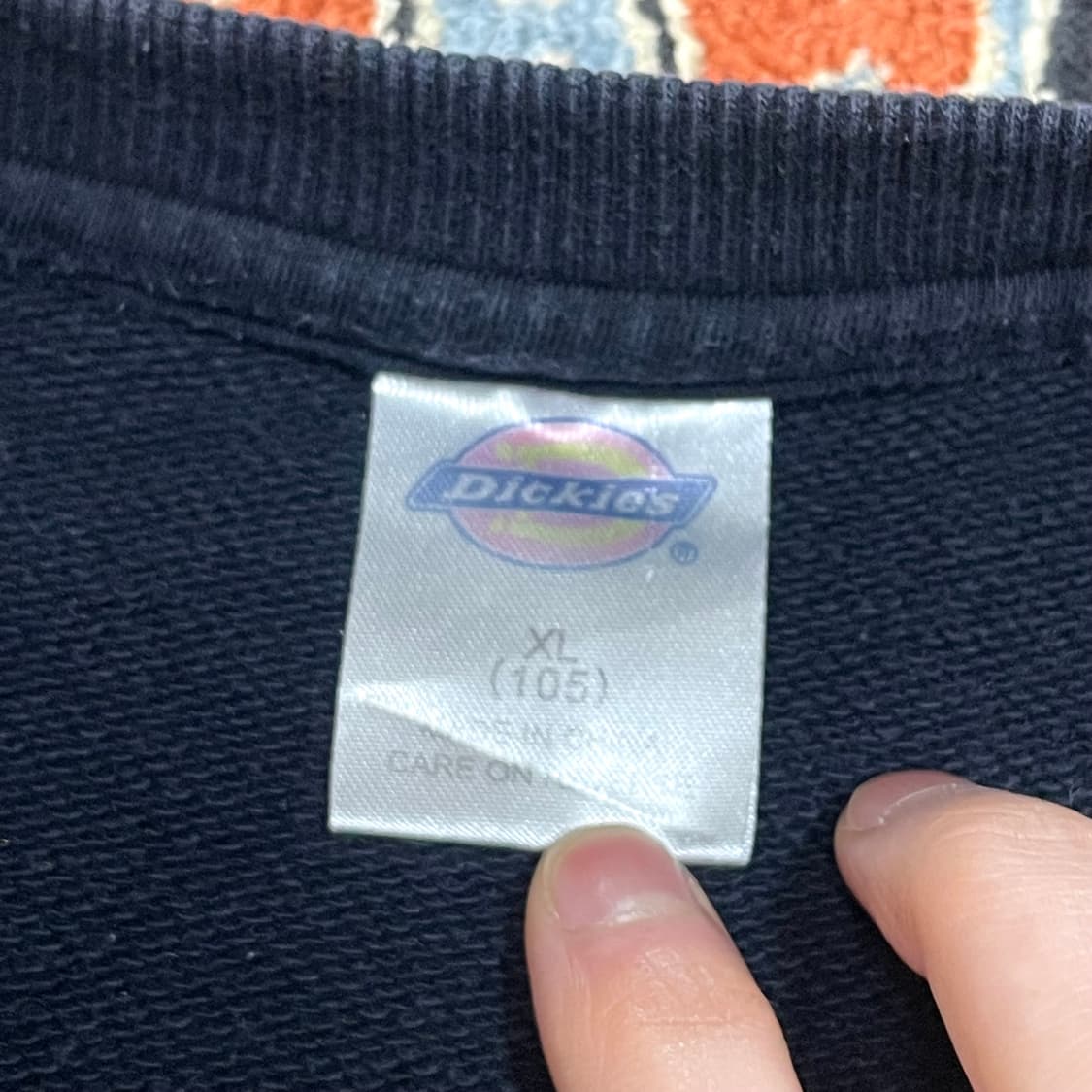 디키즈 스펠로고 네이비 맨투맨 티셔츠 남성XL 상품이미지4