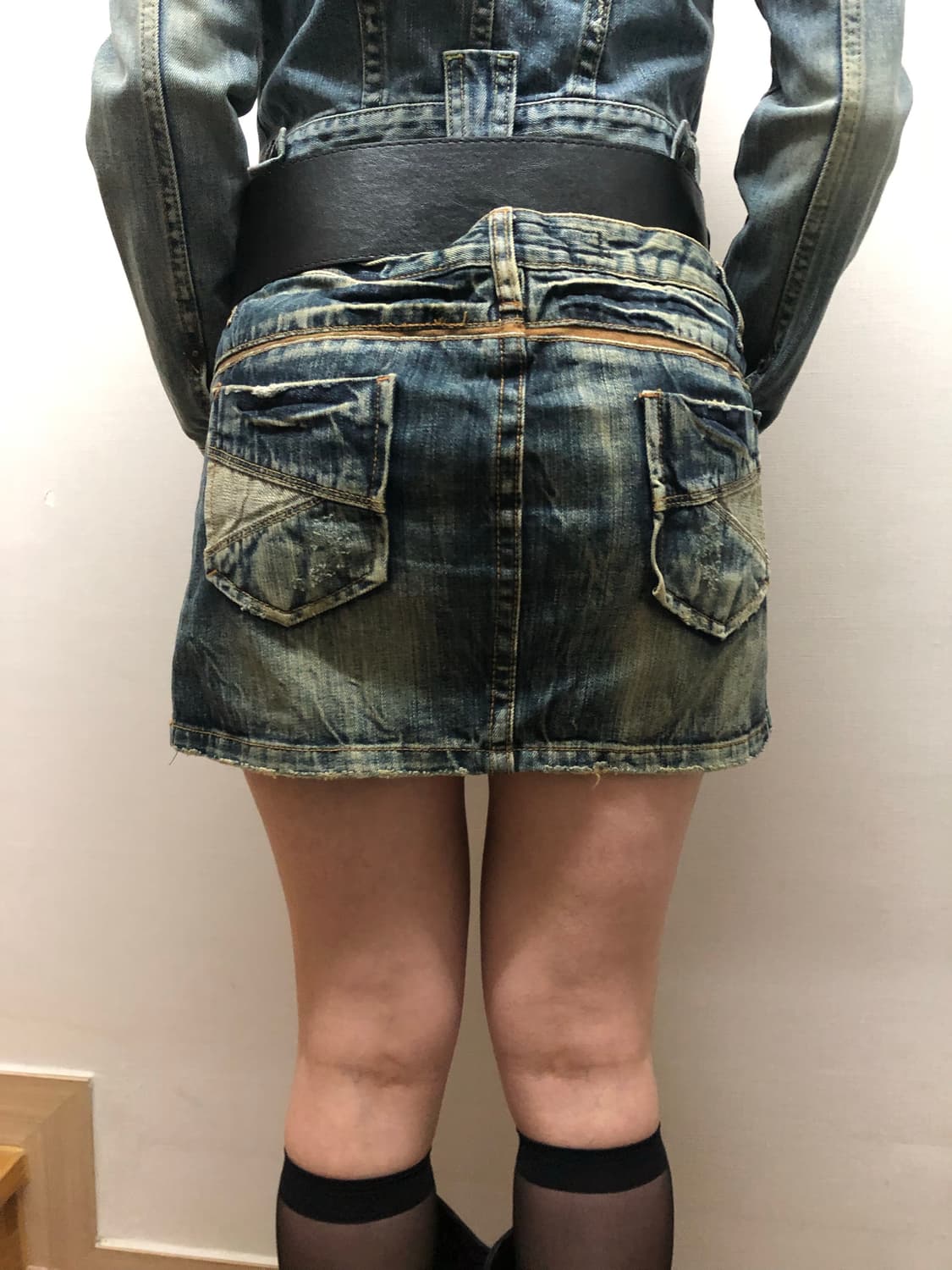 빈티지 데님 펑크 로우라이즈 스커트 상품이미지9