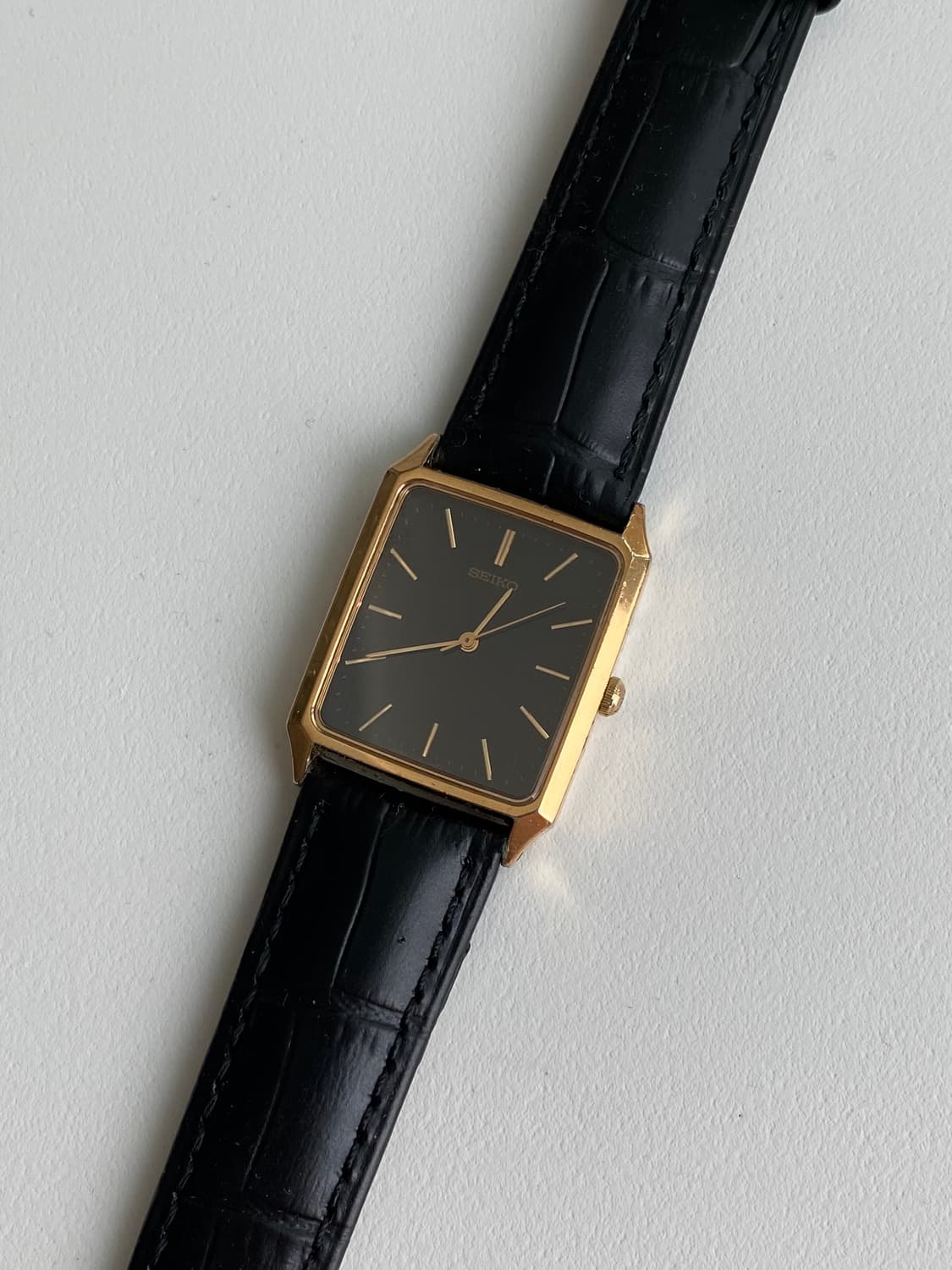 Seiko 세이코 스퀘어 쿼츠 블랙 상품이미지2