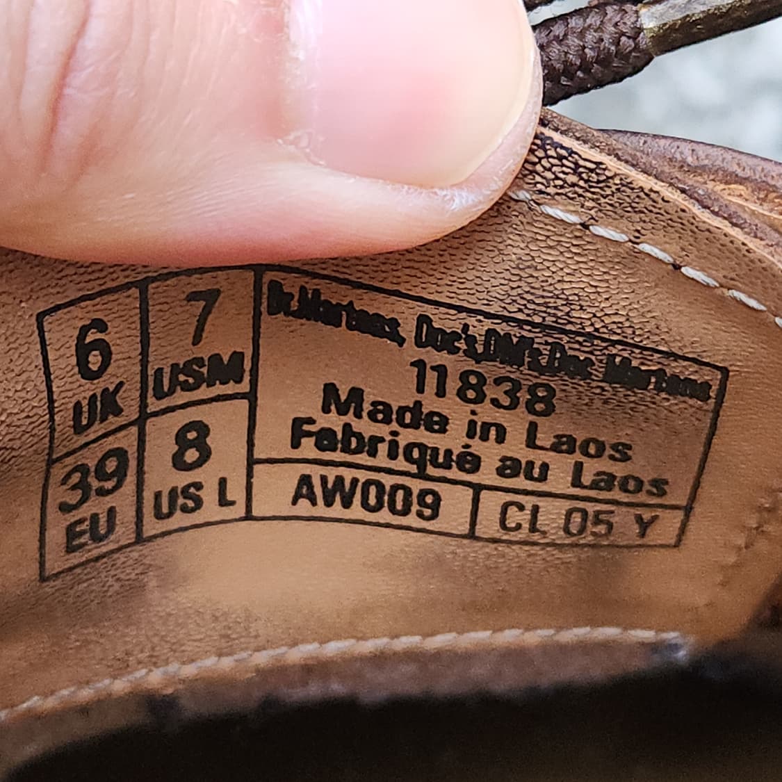 [6UK] 닥터마틴 1461 브라운 3홀  (250~255) 남여 상품이미지8