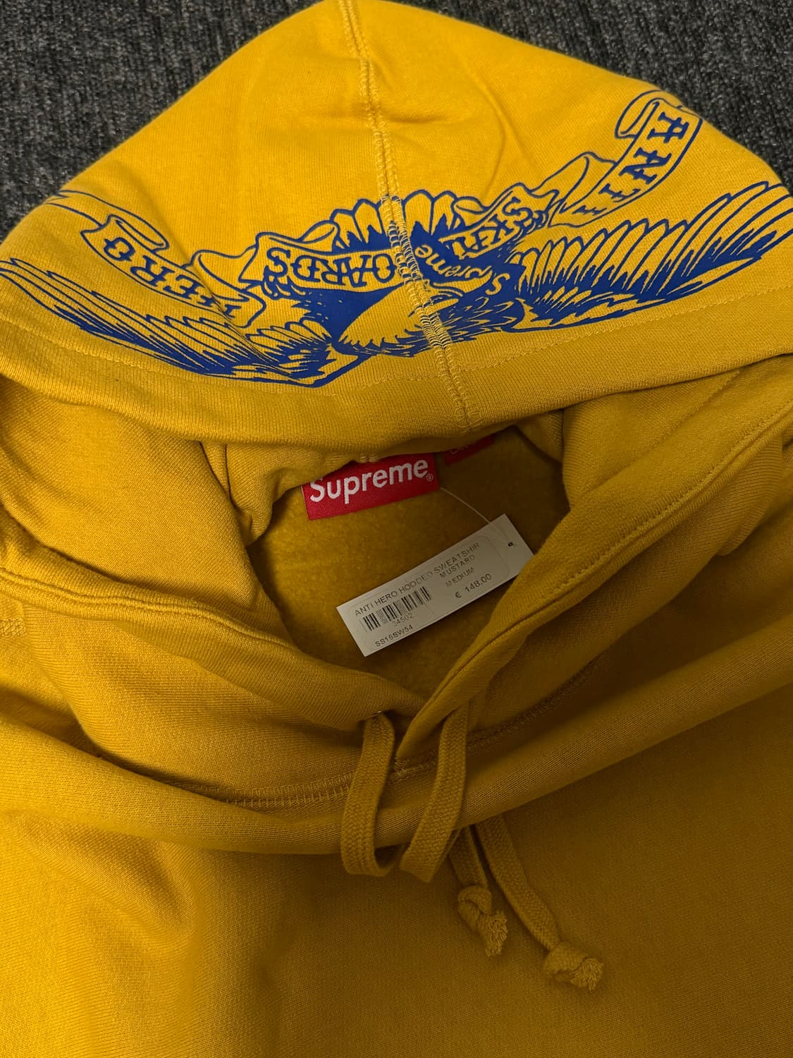 [M] 슈프림 안티히어로 후드 스웻셔츠 머스타드 16ss 상품이미지3