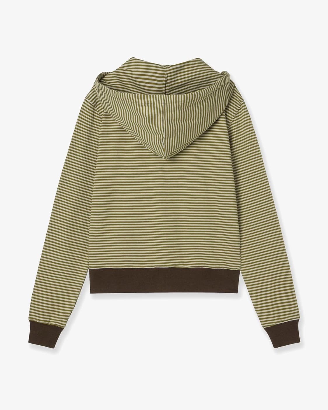 STRIPE SMALL LETTER HOOD ZIP UP [KHAKI] 상품이미지2