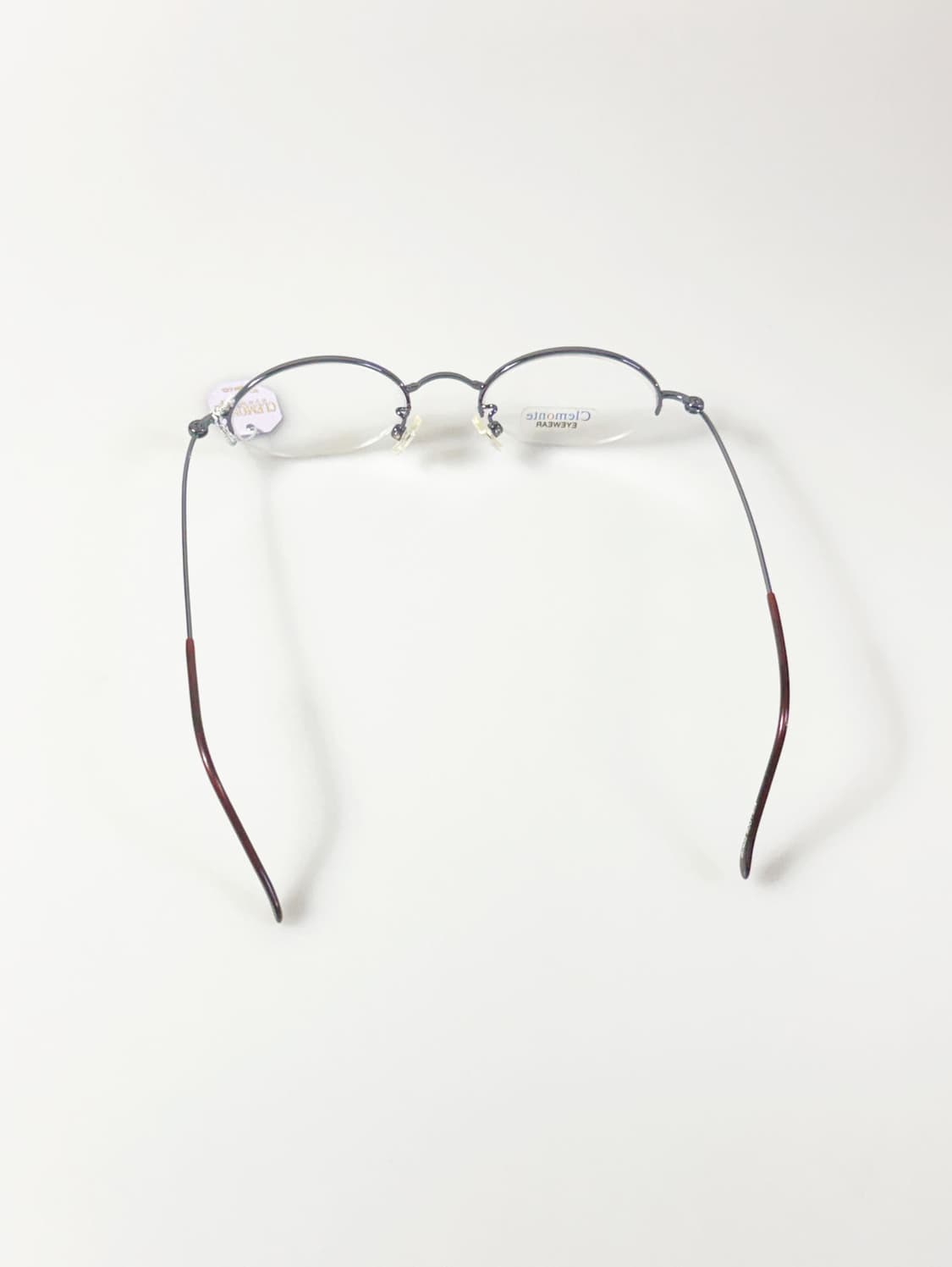 CLEMONTE 오벌 반무테 메탈 프레임 빈티지 안경 상품이미지6
