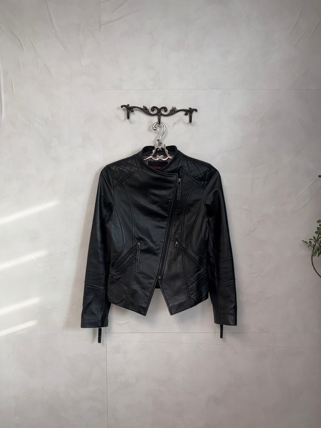 Black lamb skin zipper rider jacket  상품이미지1