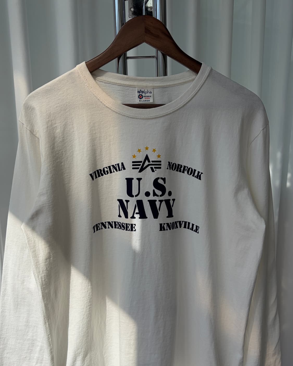 [M]알파인더스트리 미해군 US NAVY 롱 슬리브 상품이미지4