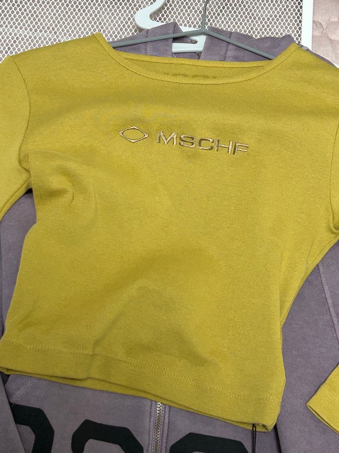 {정가 5.8 새상품} 미스치프 슬리브 탑 S 상품이미지5